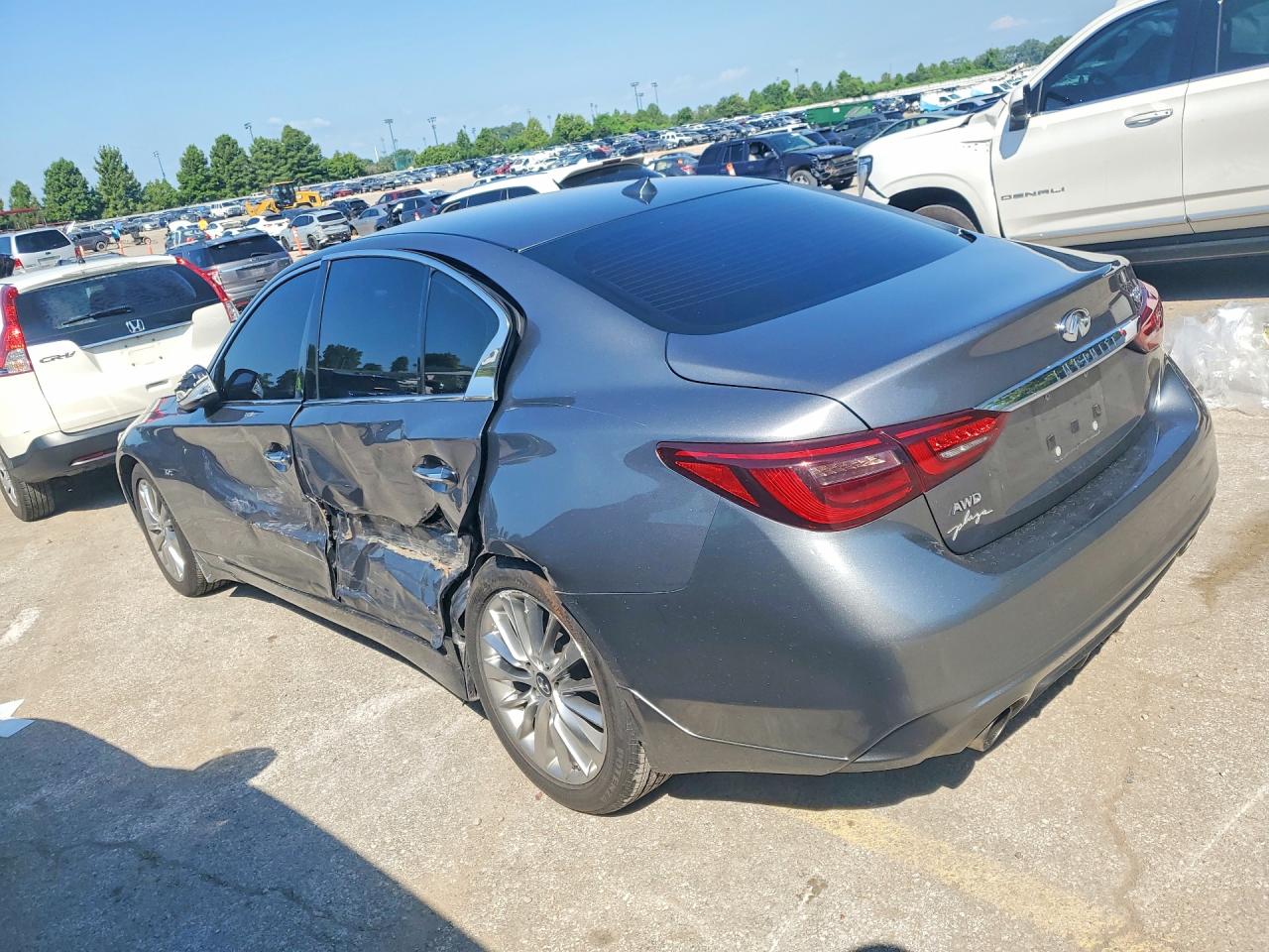 2019 Infiniti Q50 3.0t Luxe Gray vin: JN1EV7AR0KM591667