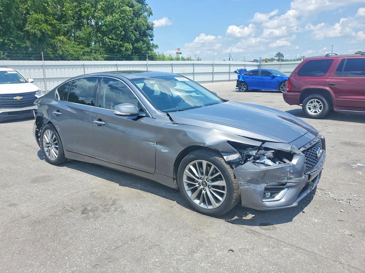 2020 Infiniti Q50 3.0t Luxe Серый vin: JN1EV7AR0LM250075