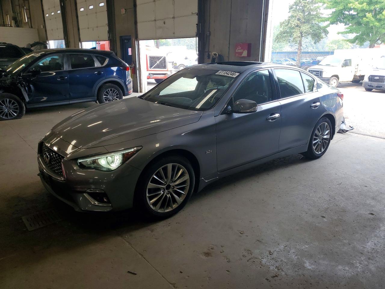 2019 Infiniti Q50 3.0t Luxe Silver vin: JN1EV7AR1KM593623
