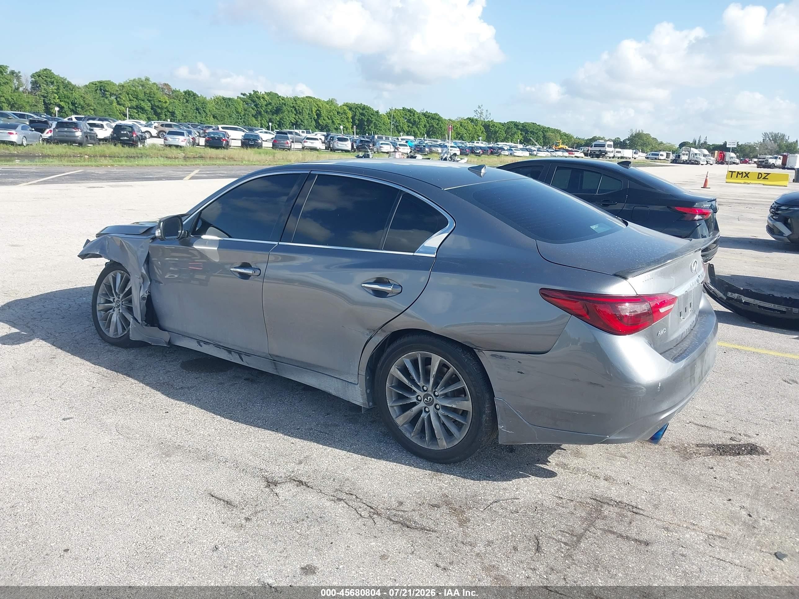 2020 Infiniti Q50 Luxe Awd Gray vin: JN1EV7AR1LM251008