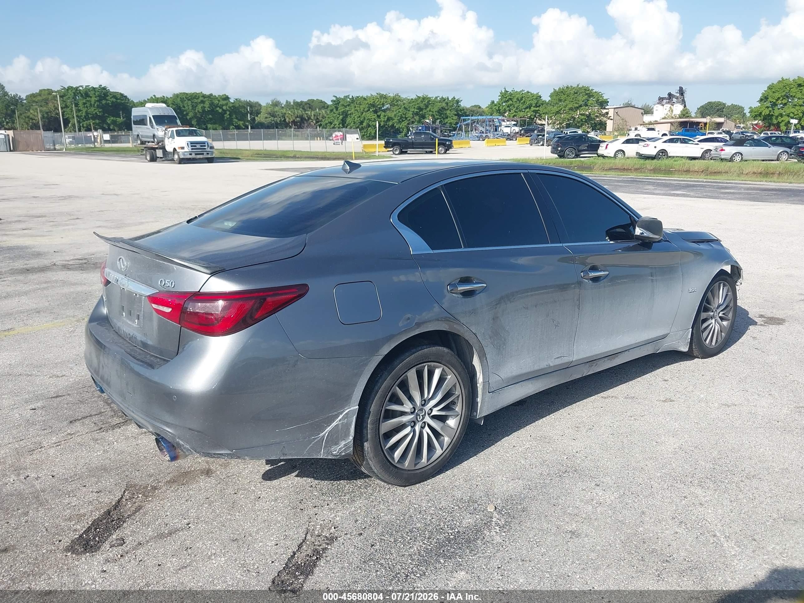 2020 Infiniti Q50 Luxe Awd Gray vin: JN1EV7AR1LM251008