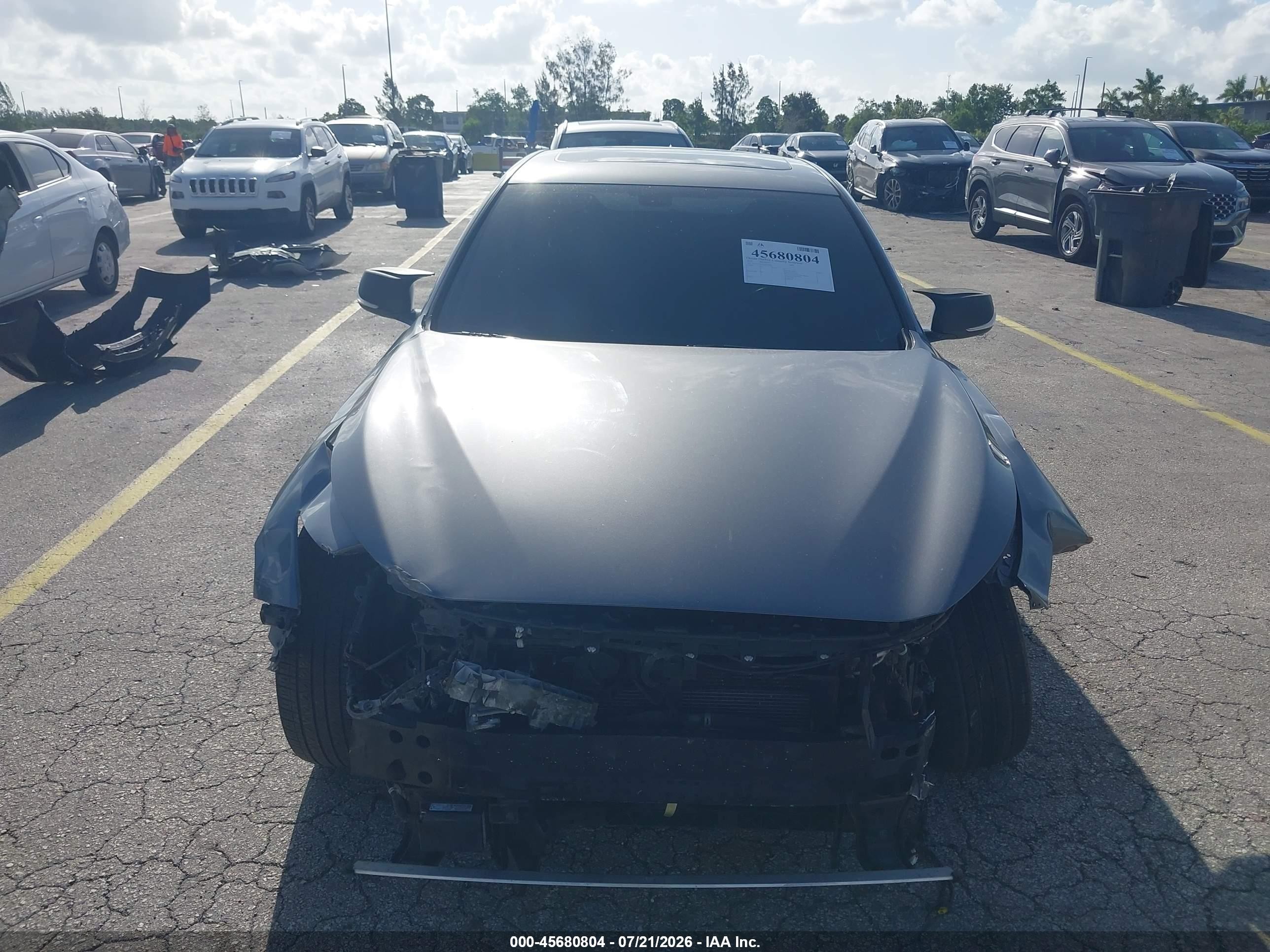 2020 Infiniti Q50 Luxe Awd Gray vin: JN1EV7AR1LM251008