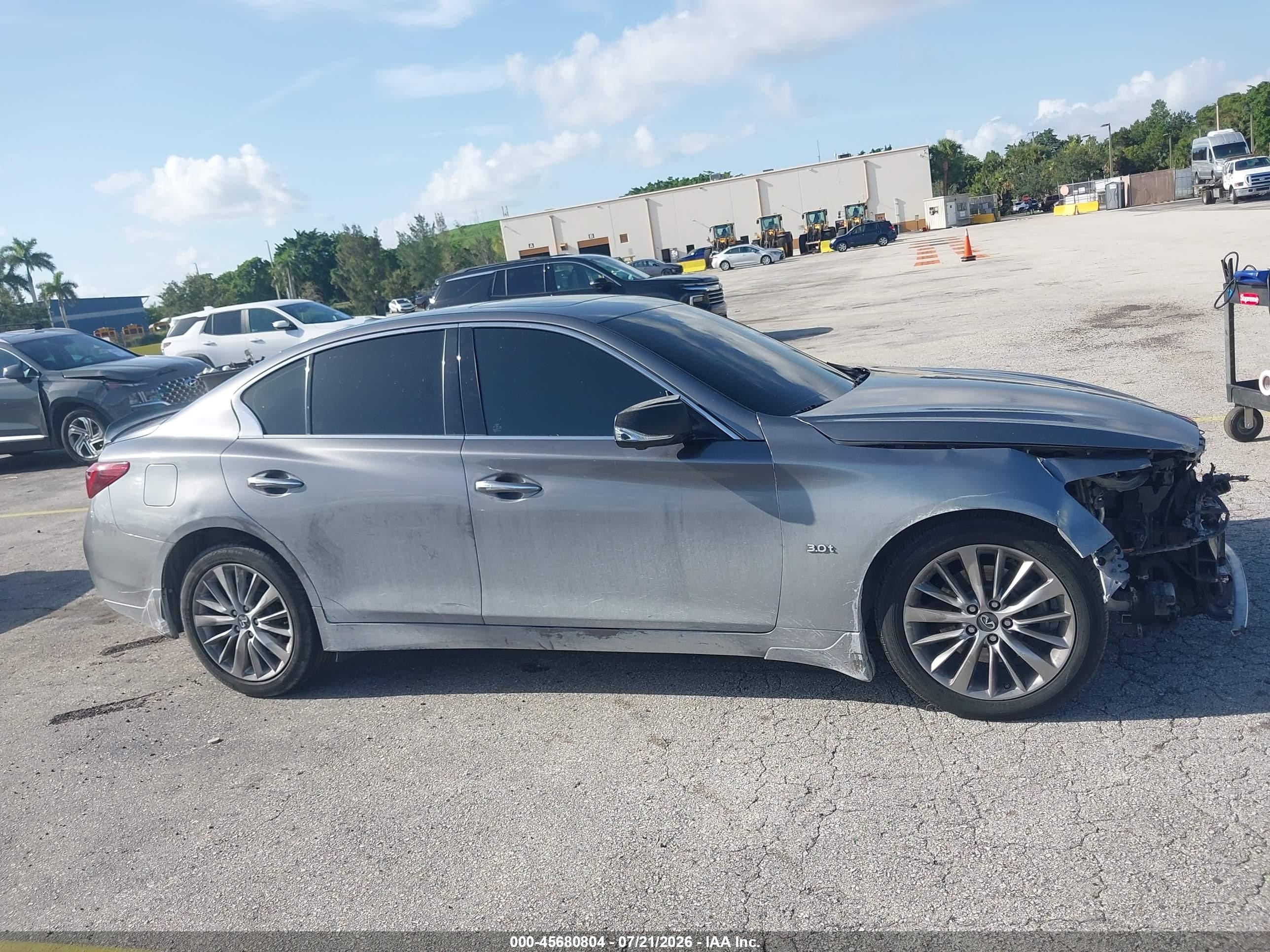 2020 Infiniti Q50 Luxe Awd Gray vin: JN1EV7AR1LM251008
