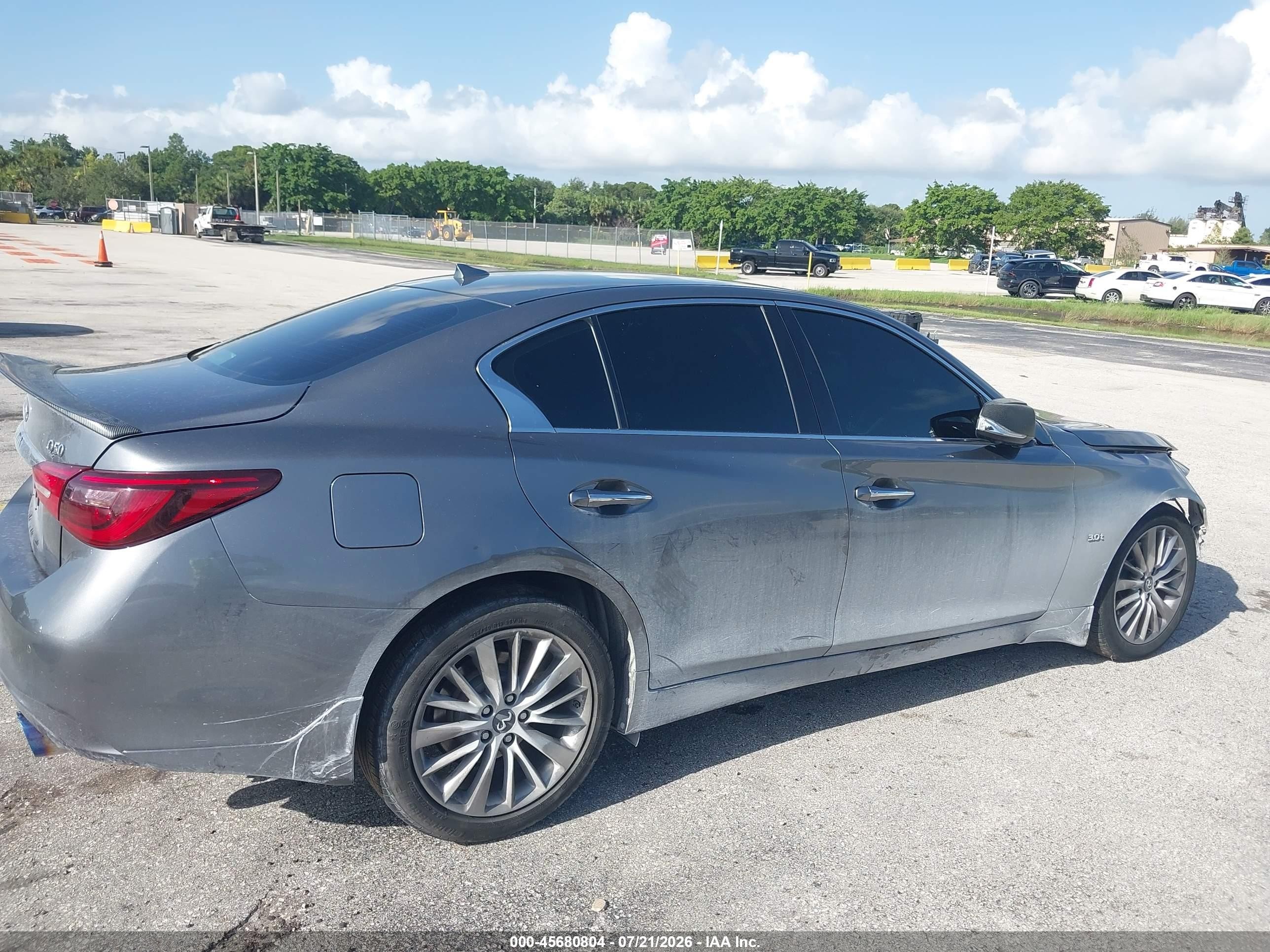 2020 Infiniti Q50 Luxe Awd Gray vin: JN1EV7AR1LM251008