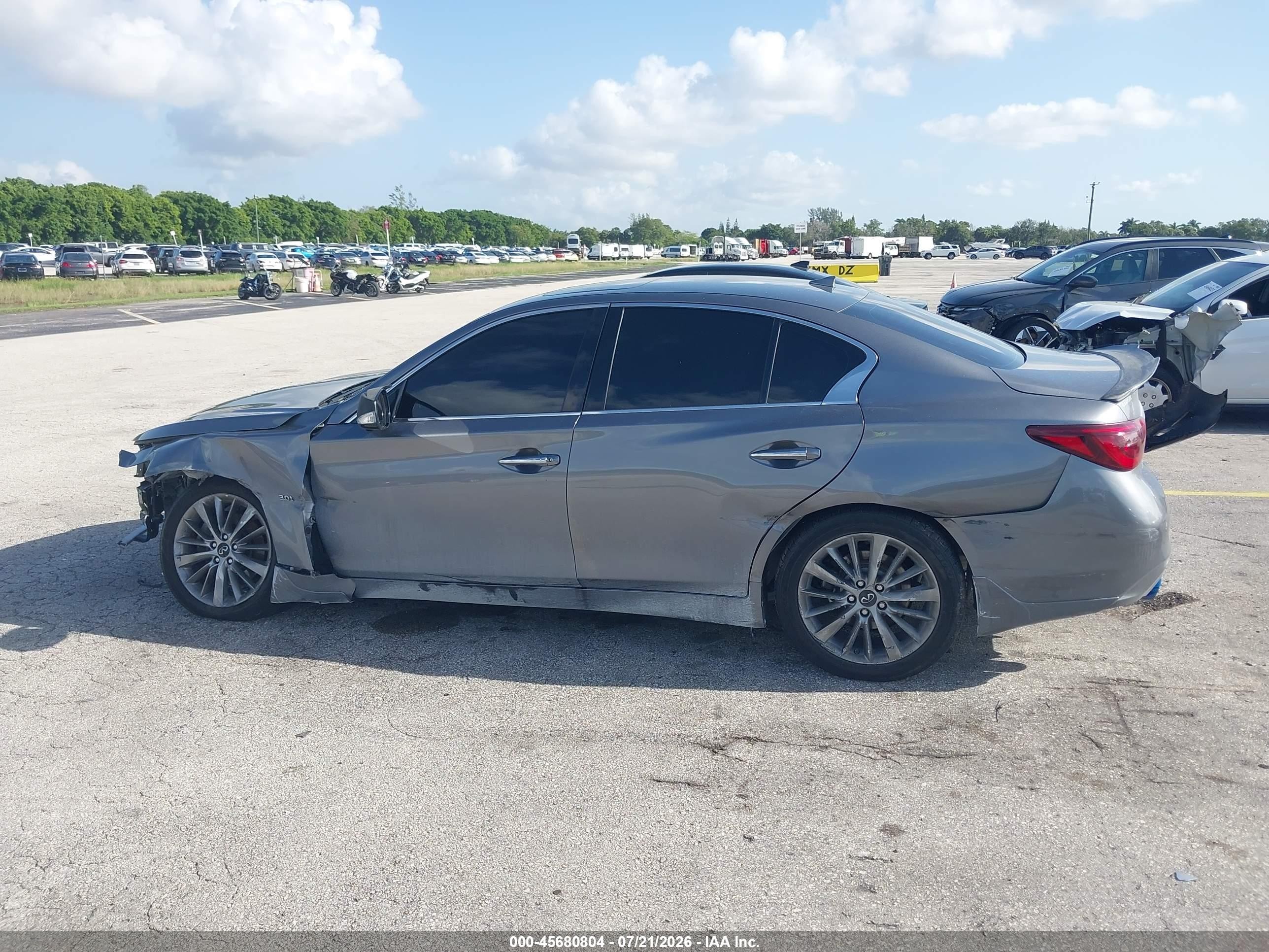 2020 Infiniti Q50 Luxe Awd Gray vin: JN1EV7AR1LM251008