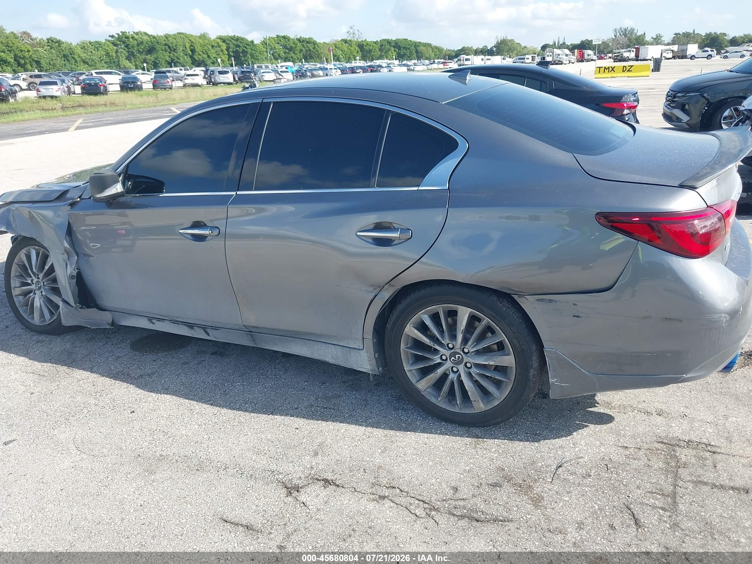 2020 Infiniti Q50 Luxe Awd Gray vin: JN1EV7AR1LM251008