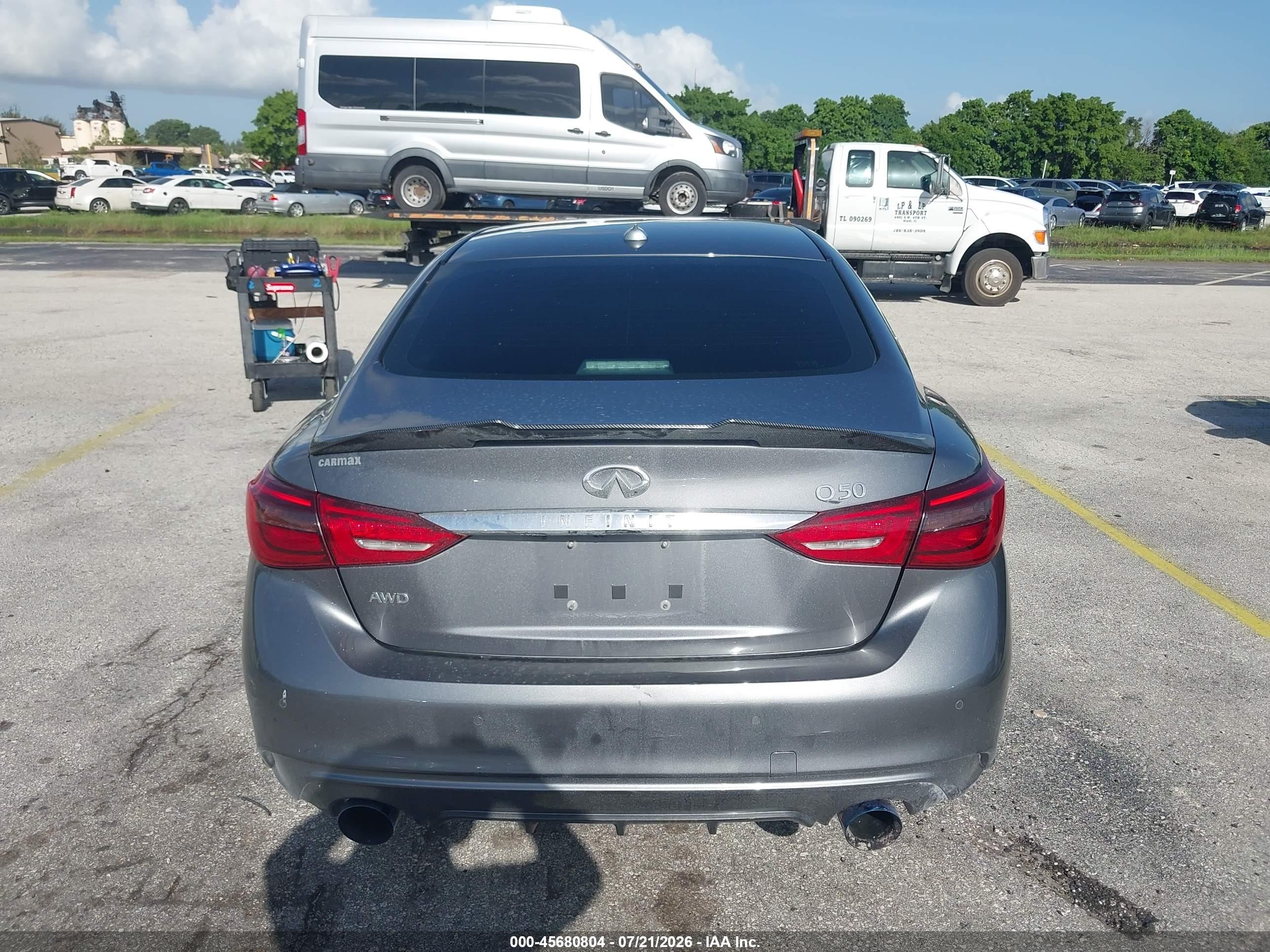 2020 Infiniti Q50 Luxe Awd Gray vin: JN1EV7AR1LM251008