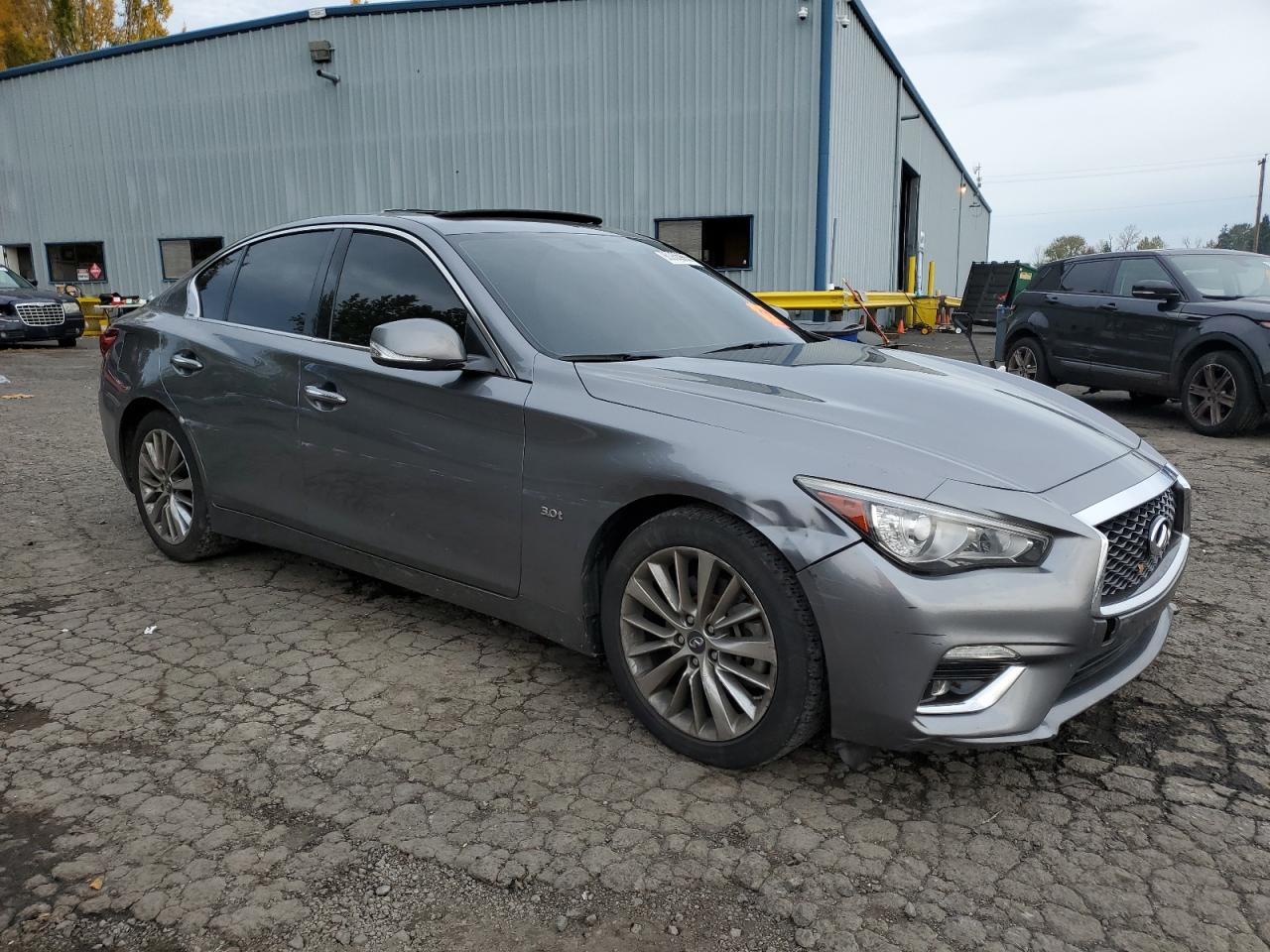 2018 Infiniti Q50 3.0t Luxe Silver vin: JN1EV7AR2JM441414
