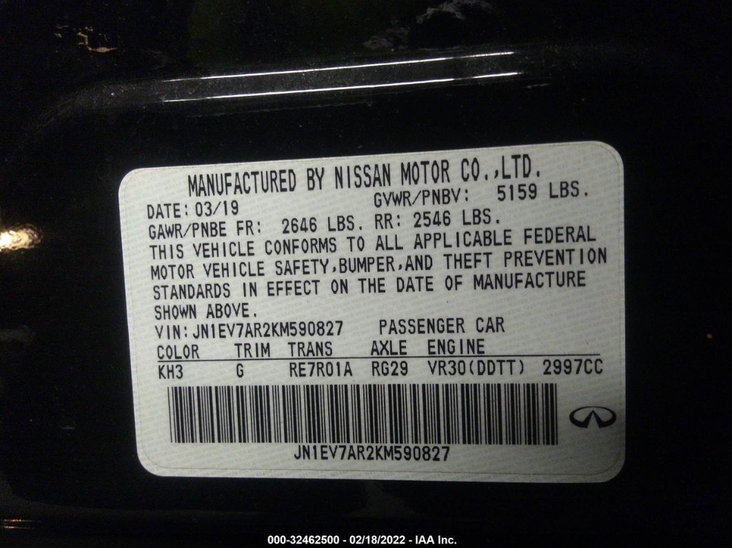 2019 Infiniti Q50 3.0t Signature Edition Black vin: JN1EV7AR2KM590827