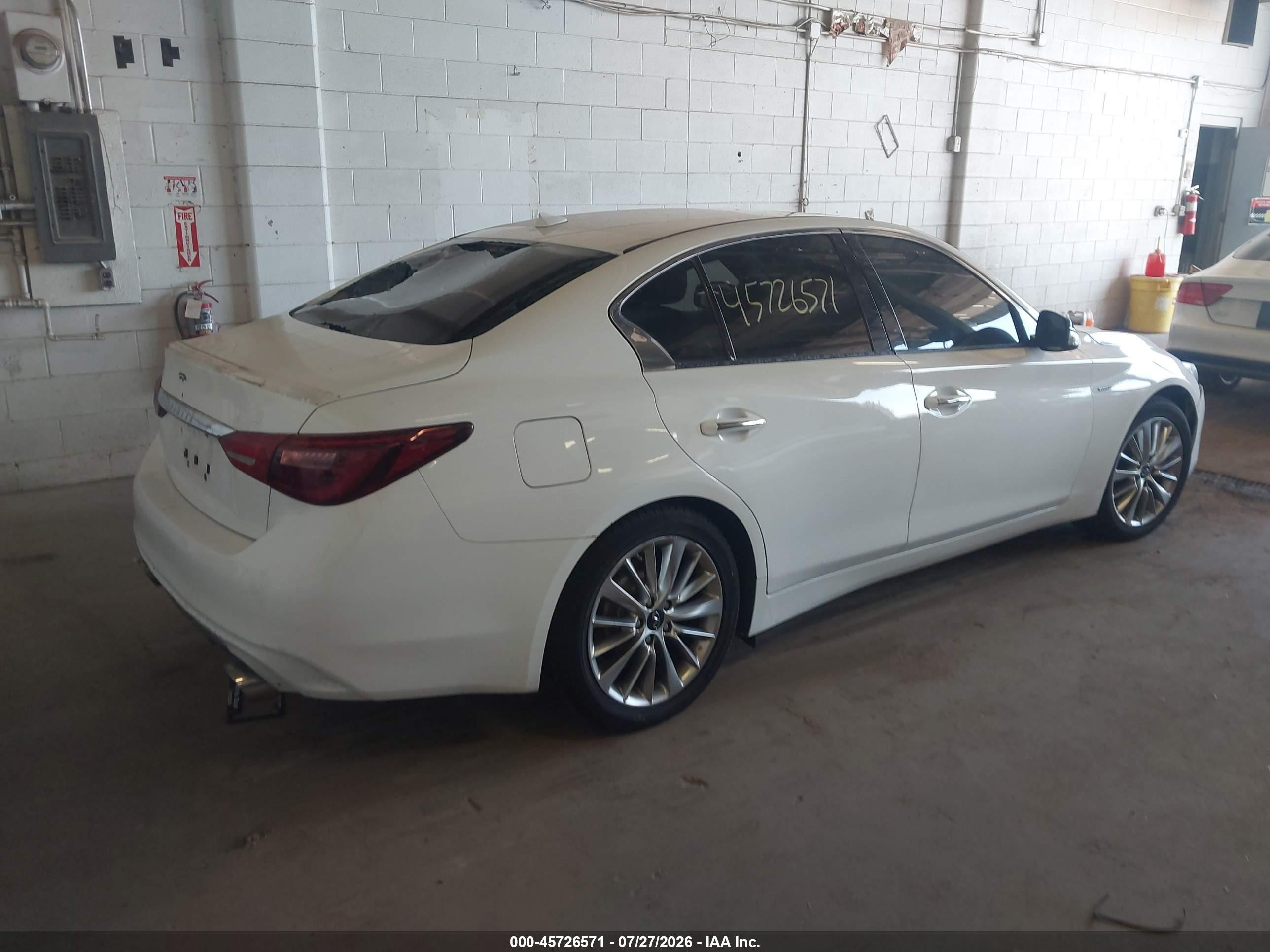 2020 Infiniti Q50 Luxe Awd White vin: JN1EV7AR2LM256363