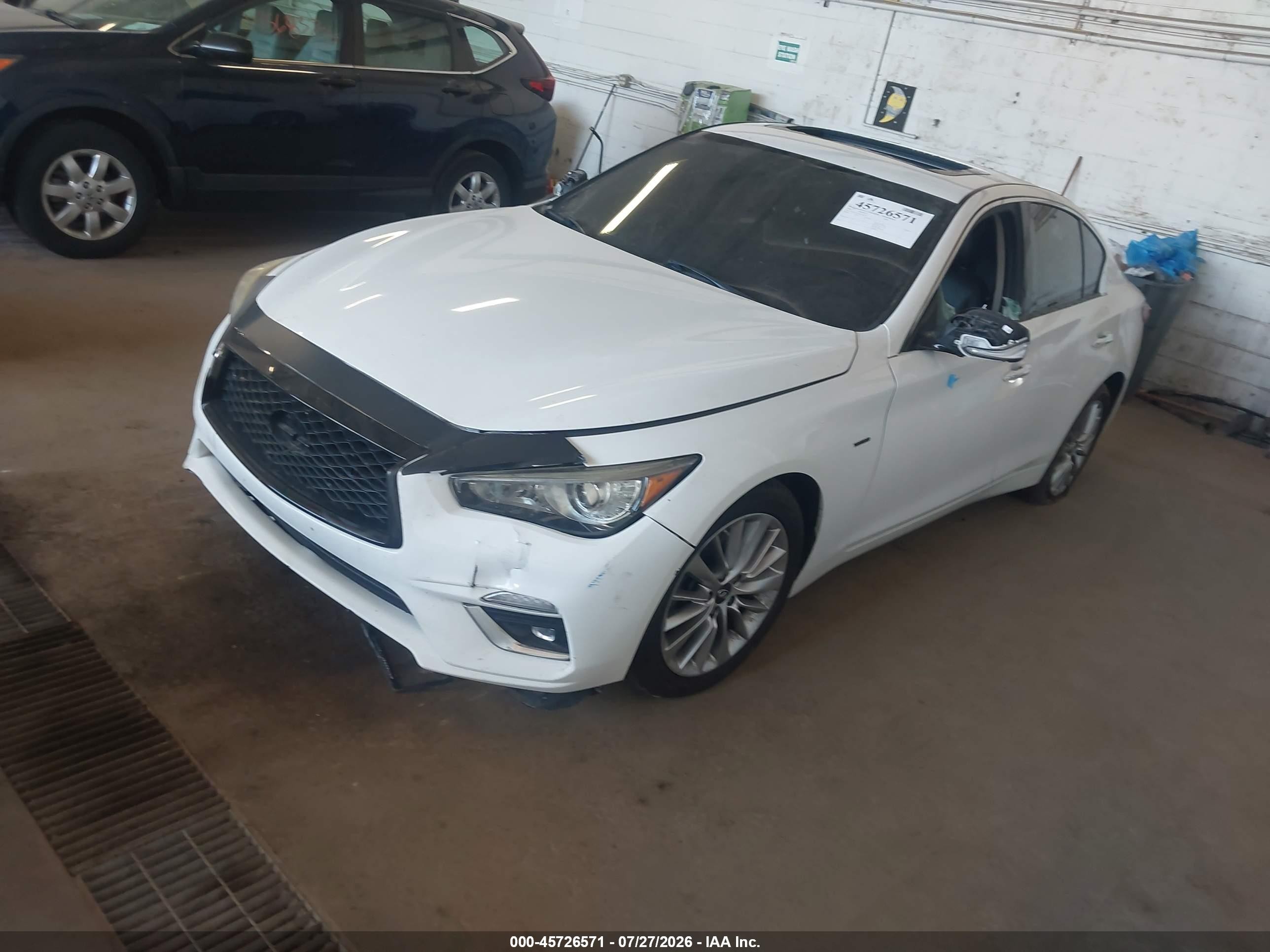 2020 Infiniti Q50 Luxe Awd White vin: JN1EV7AR2LM256363