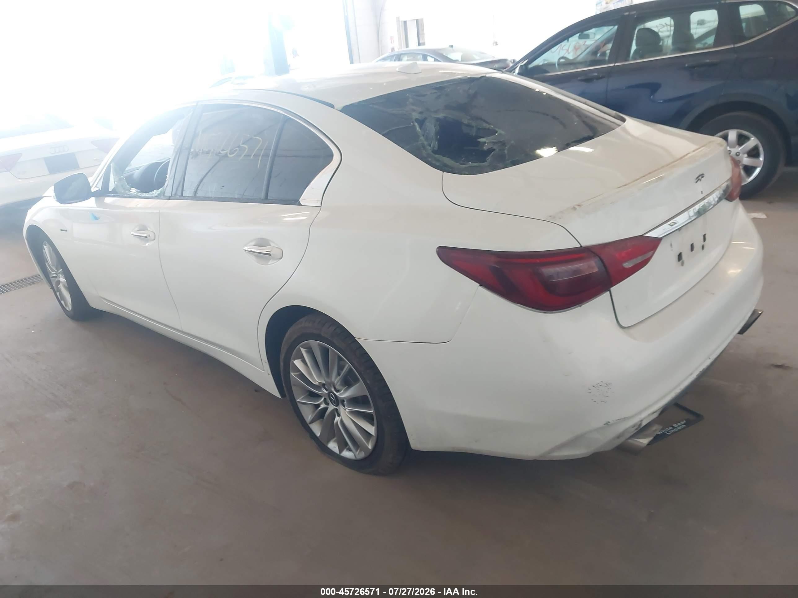 2020 Infiniti Q50 Luxe Awd White vin: JN1EV7AR2LM256363