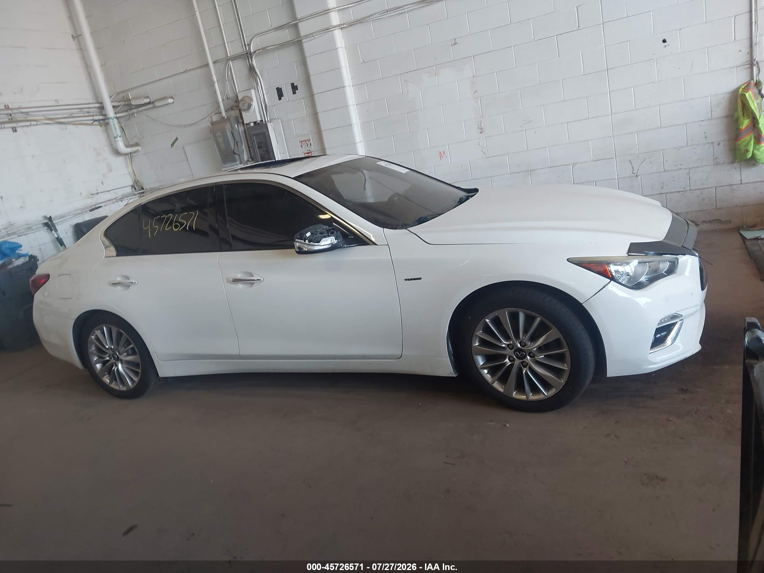 2020 Infiniti Q50 Luxe Awd White vin: JN1EV7AR2LM256363