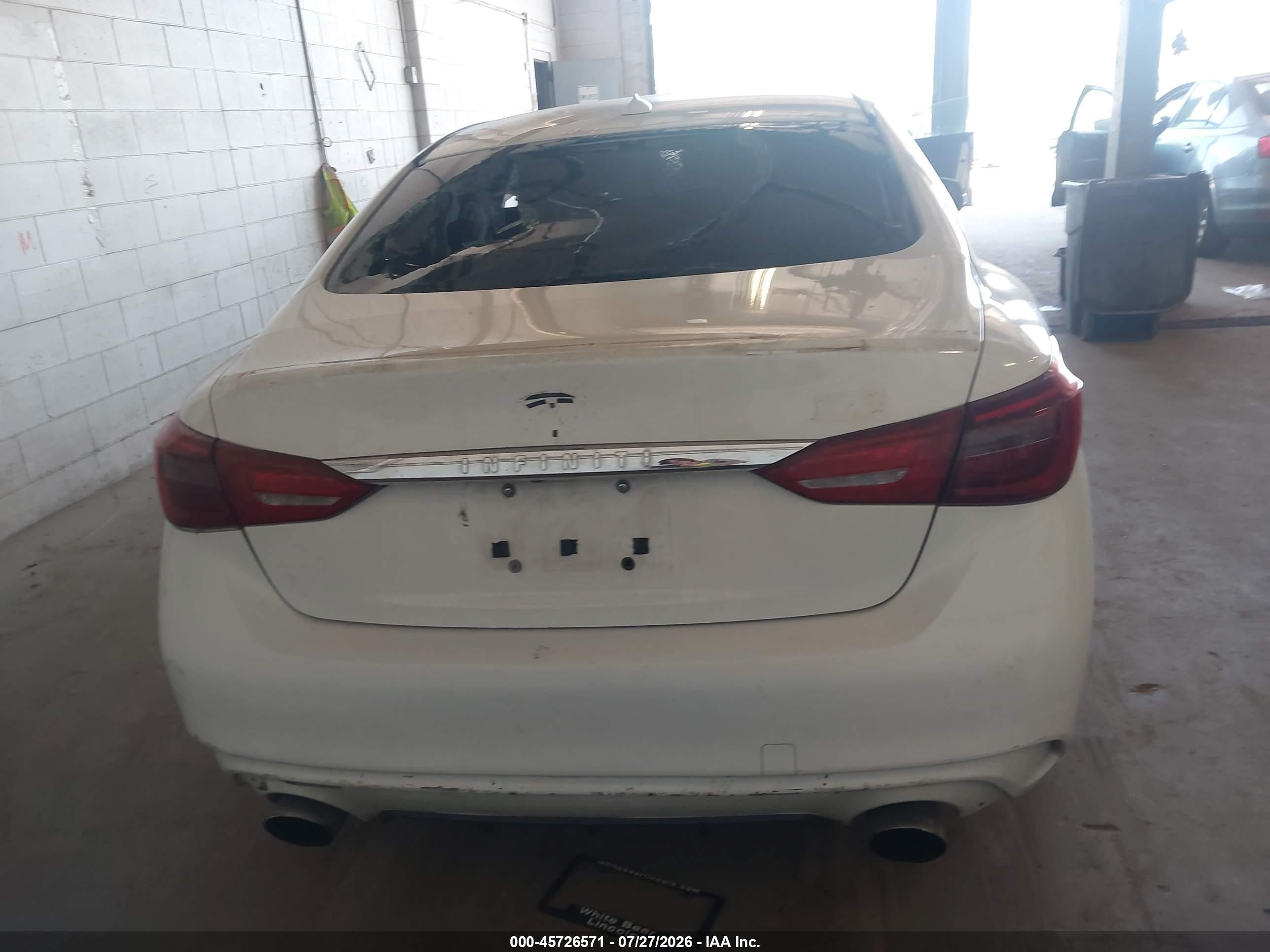 2020 Infiniti Q50 Luxe Awd White vin: JN1EV7AR2LM256363