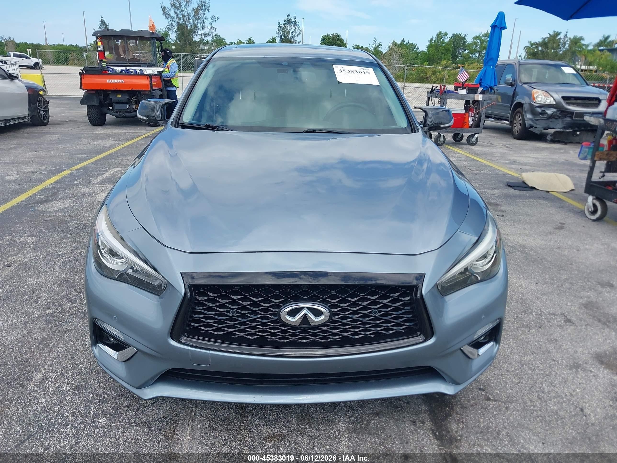 2018 Infiniti Q50 3.0t Luxe Blue vin: JN1EV7AR3JM443690