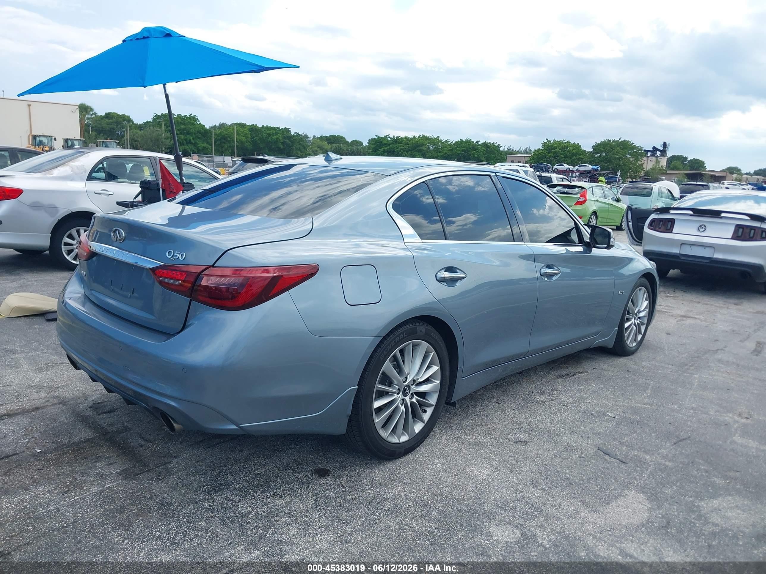 2018 Infiniti Q50 3.0t Luxe Blue vin: JN1EV7AR3JM443690