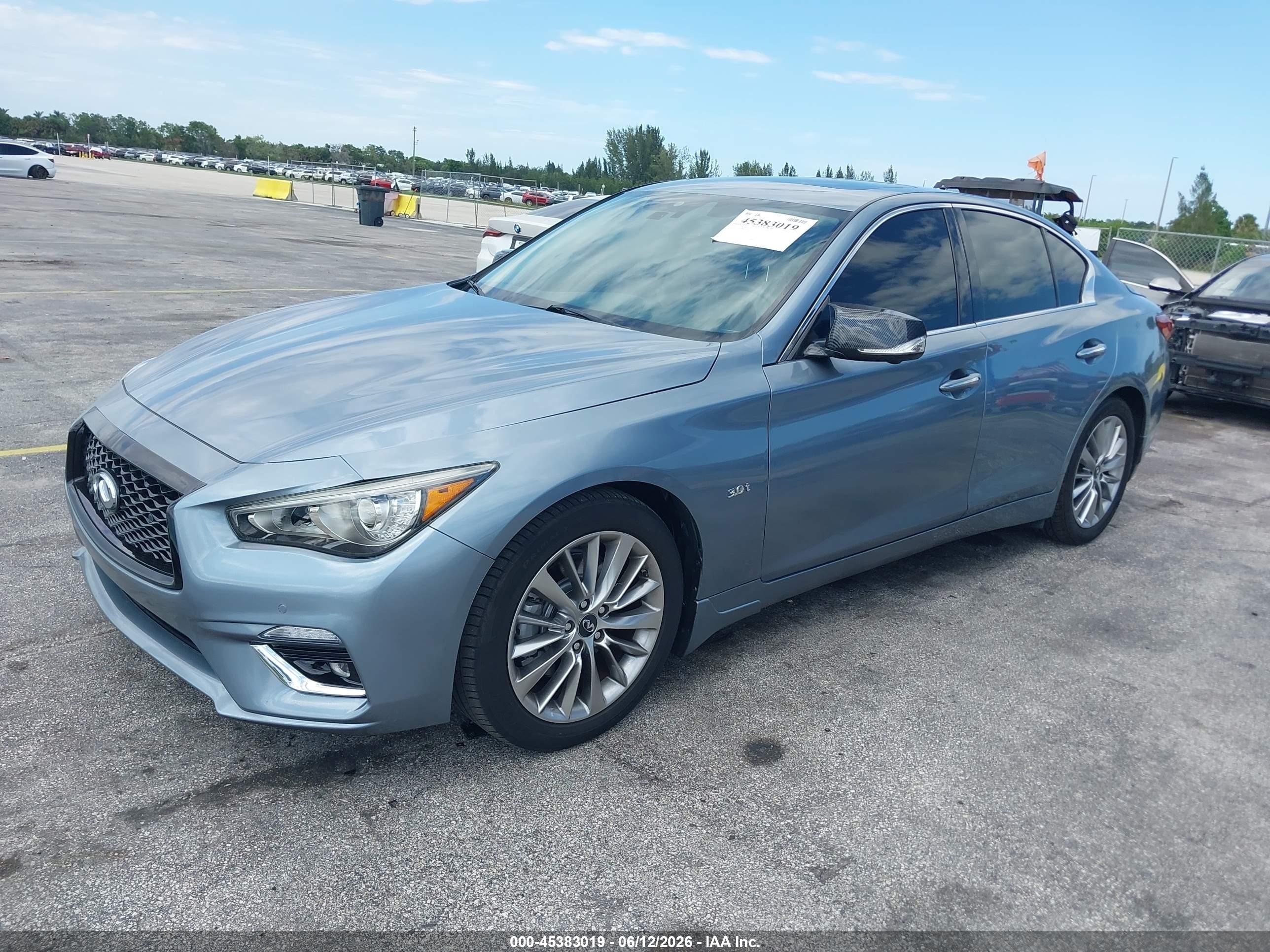 2018 Infiniti Q50 3.0t Luxe Blue vin: JN1EV7AR3JM443690