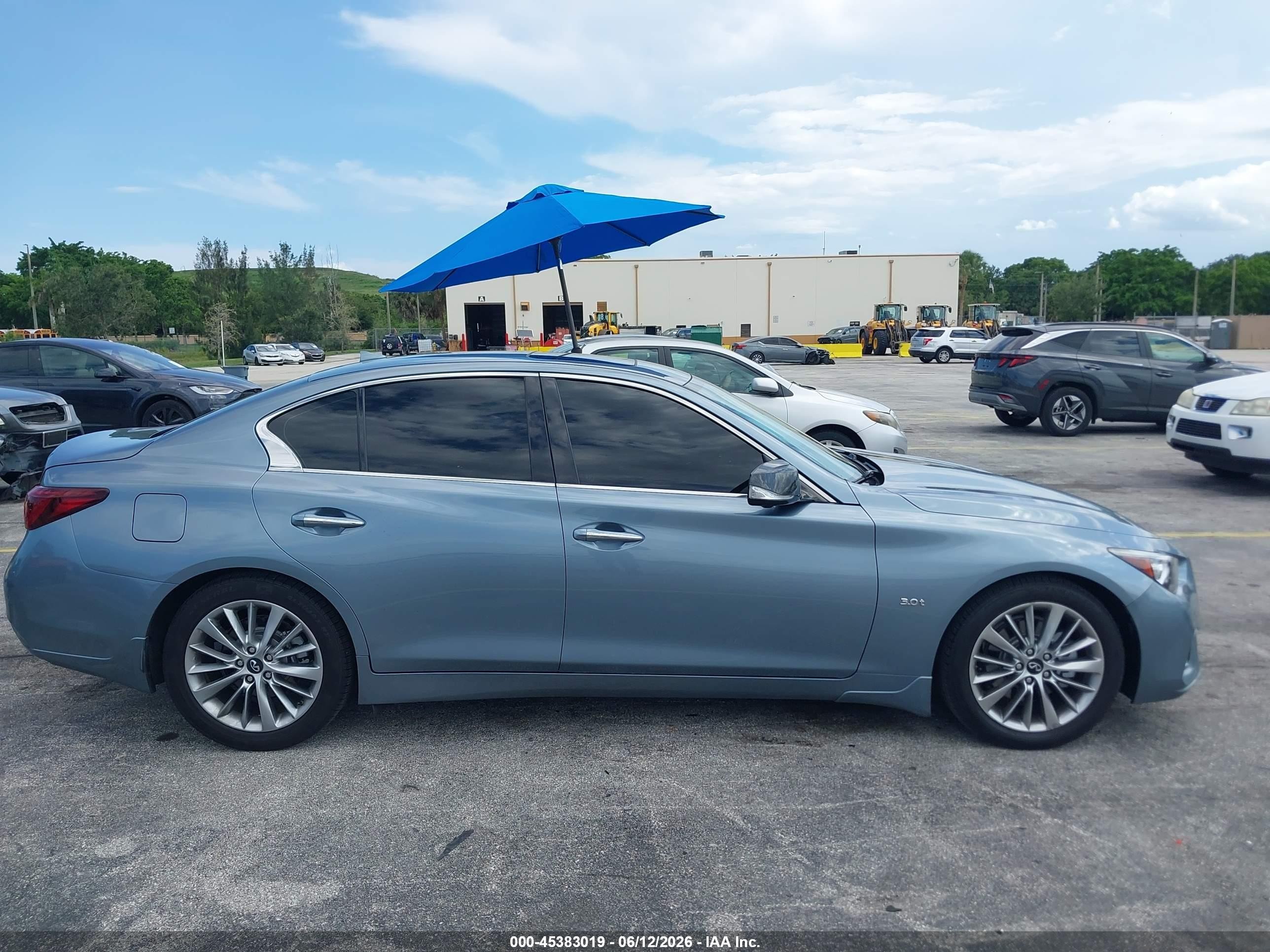 2018 Infiniti Q50 3.0t Luxe Blue vin: JN1EV7AR3JM443690