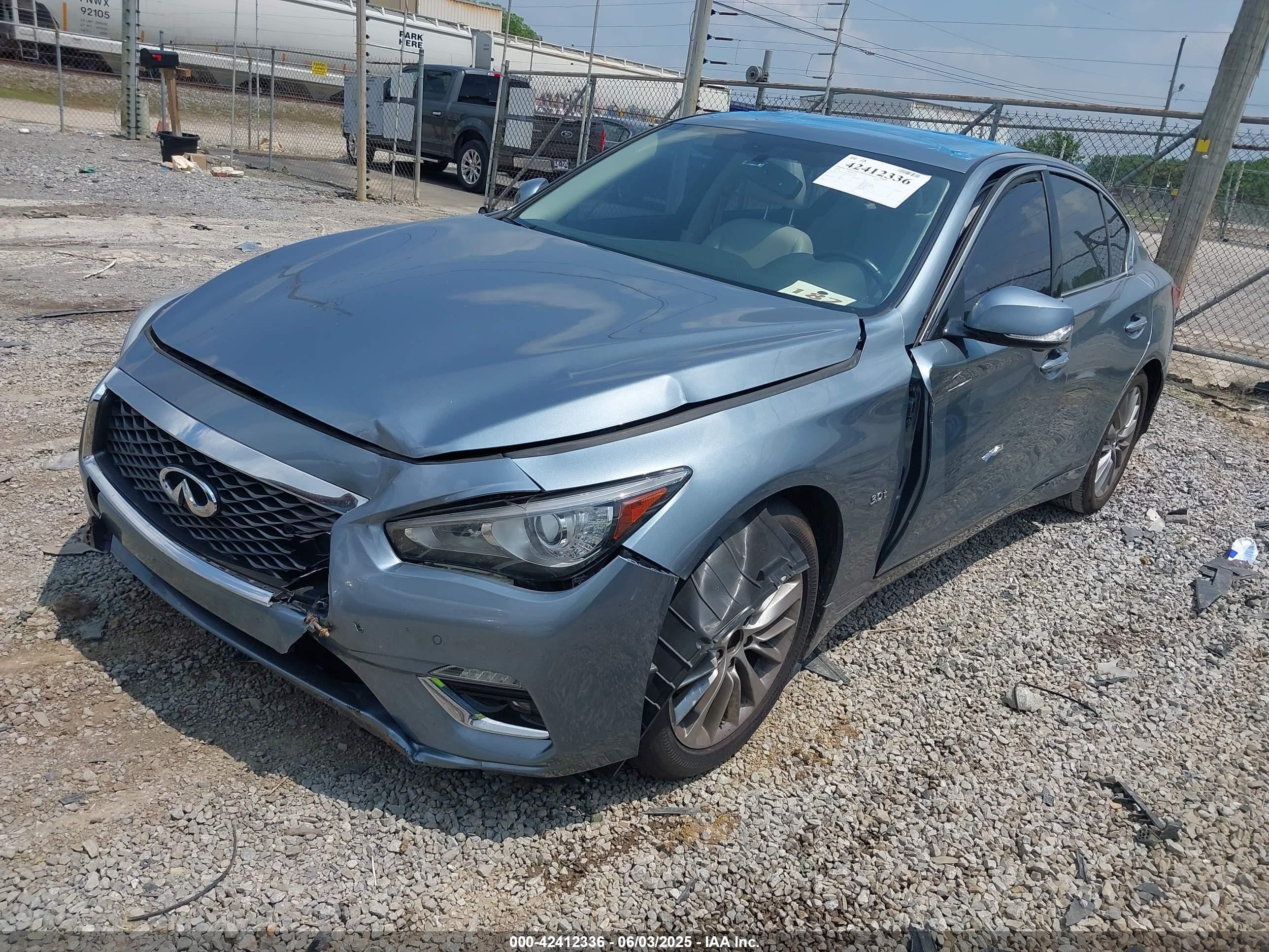 2020 Infiniti Q50 Luxe Awd Light Blue vin: JN1EV7AR3LM251219