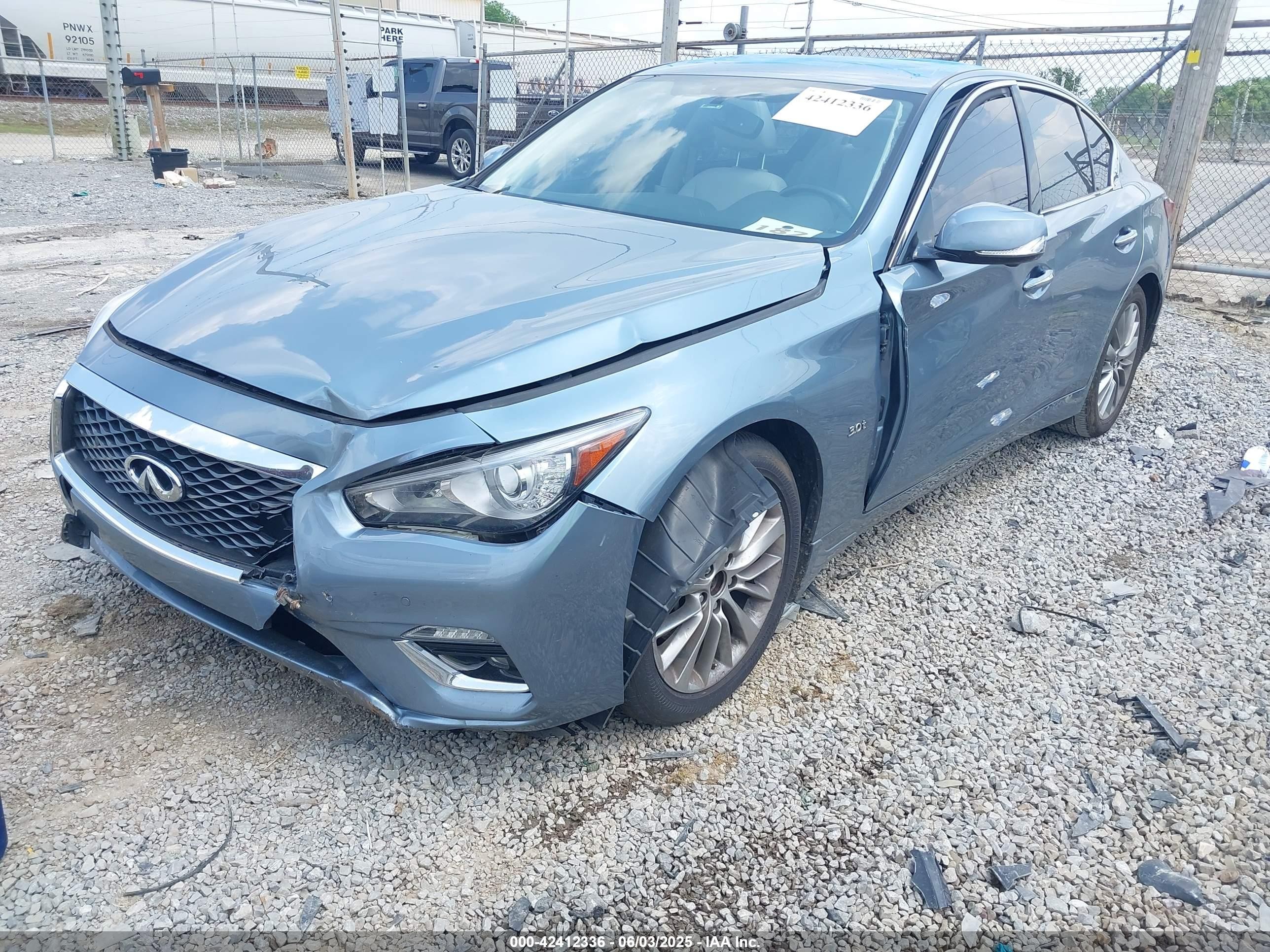 2020 Infiniti Q50 Luxe Awd Light Blue vin: JN1EV7AR3LM251219