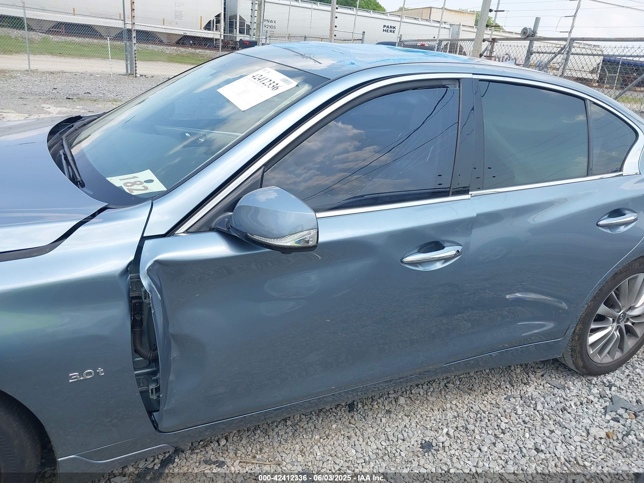 2020 Infiniti Q50 Luxe Awd Light Blue vin: JN1EV7AR3LM251219