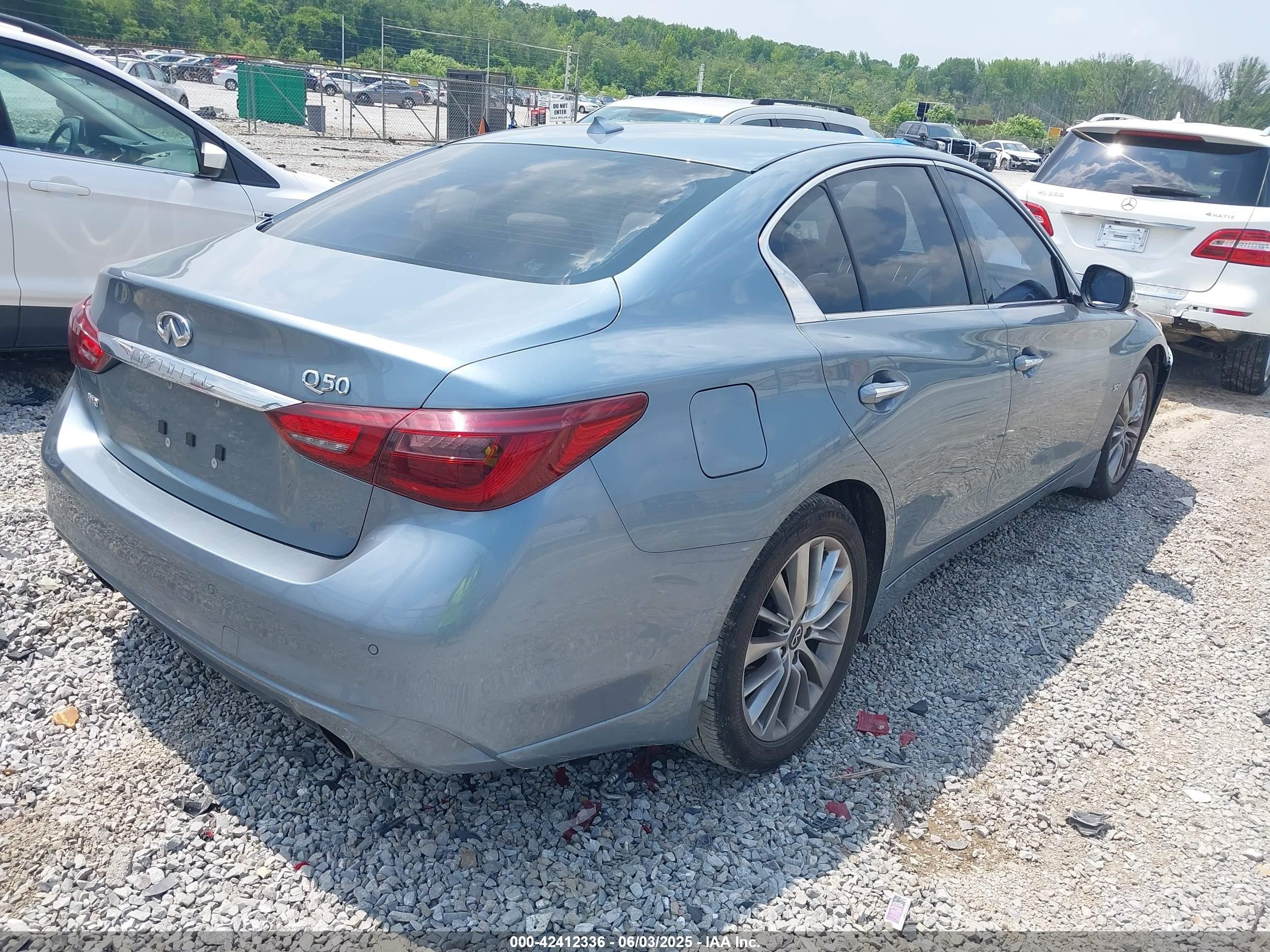 2020 Infiniti Q50 Luxe Awd Light Blue vin: JN1EV7AR3LM251219