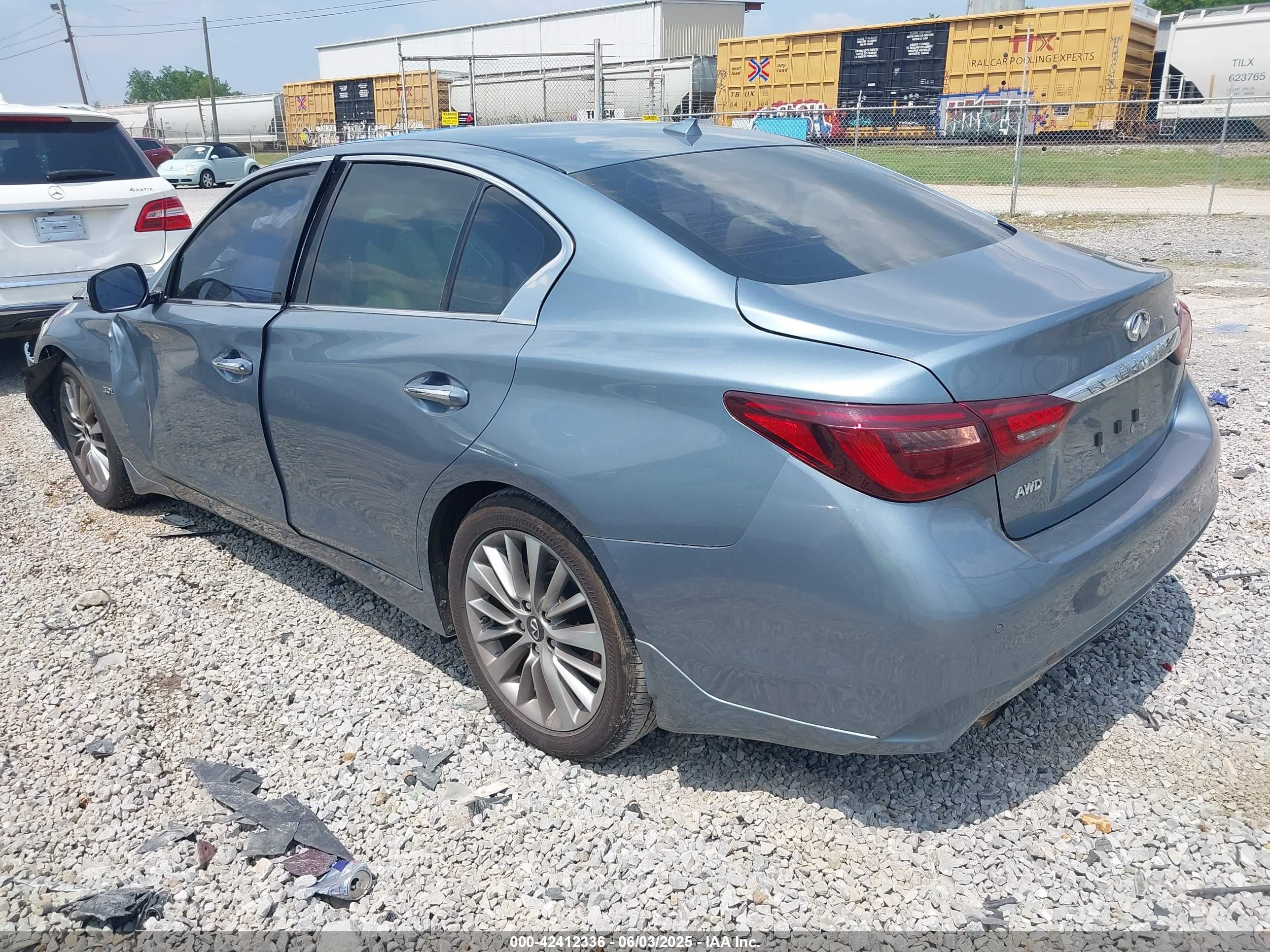 2020 Infiniti Q50 Luxe Awd Light Blue vin: JN1EV7AR3LM251219
