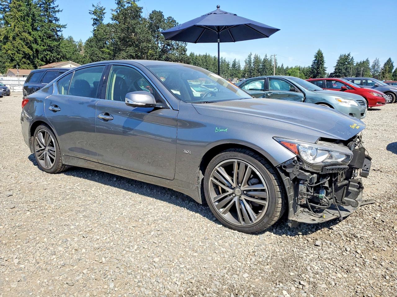 2017 Infiniti Q50 3.0t Premium Серый vin: JN1EV7AR4HM835605