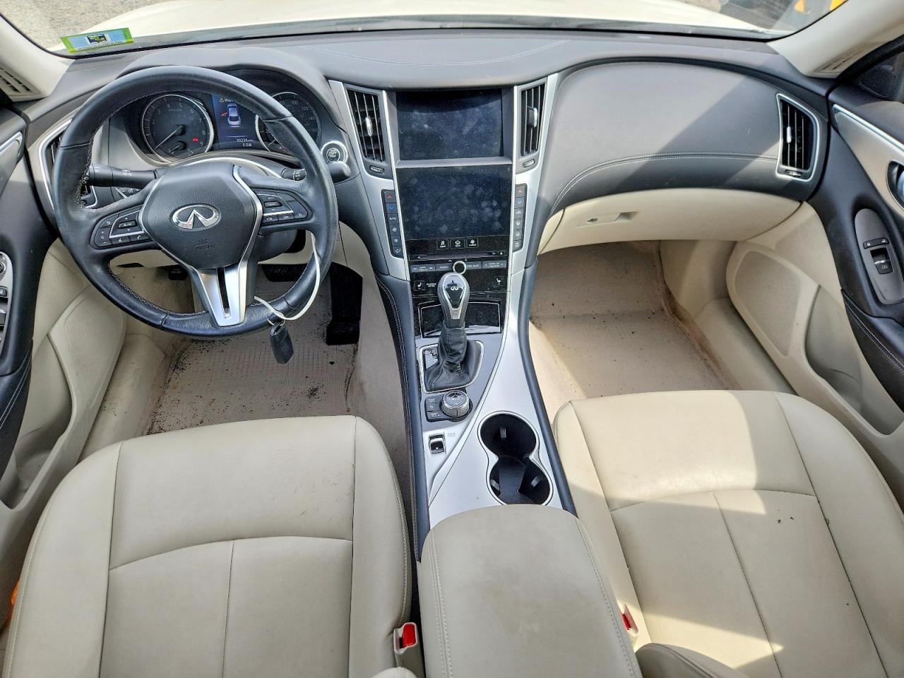 2020 Infiniti Q50 3.0t Luxe White vin: JN1EV7AR4LM250466