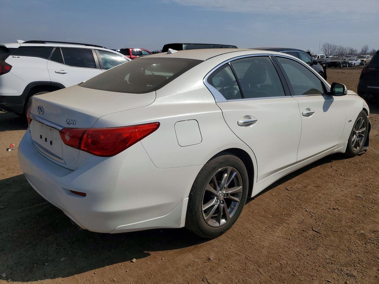 2017 Infiniti Q50 3.0t Signature Edition White vin: JN1EV7AR6HM839347