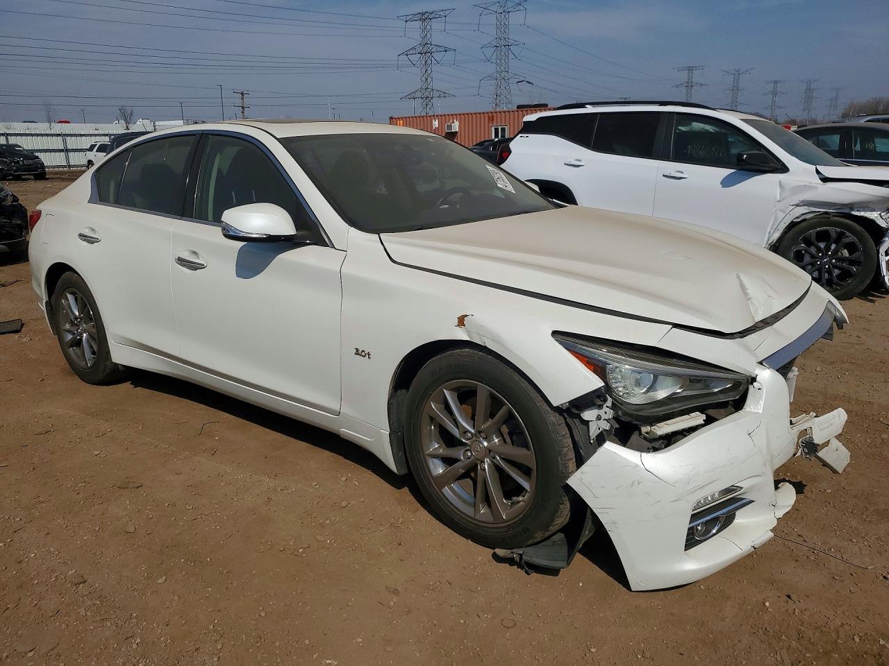 2017 Infiniti Q50 3.0t Signature Edition White vin: JN1EV7AR6HM839347