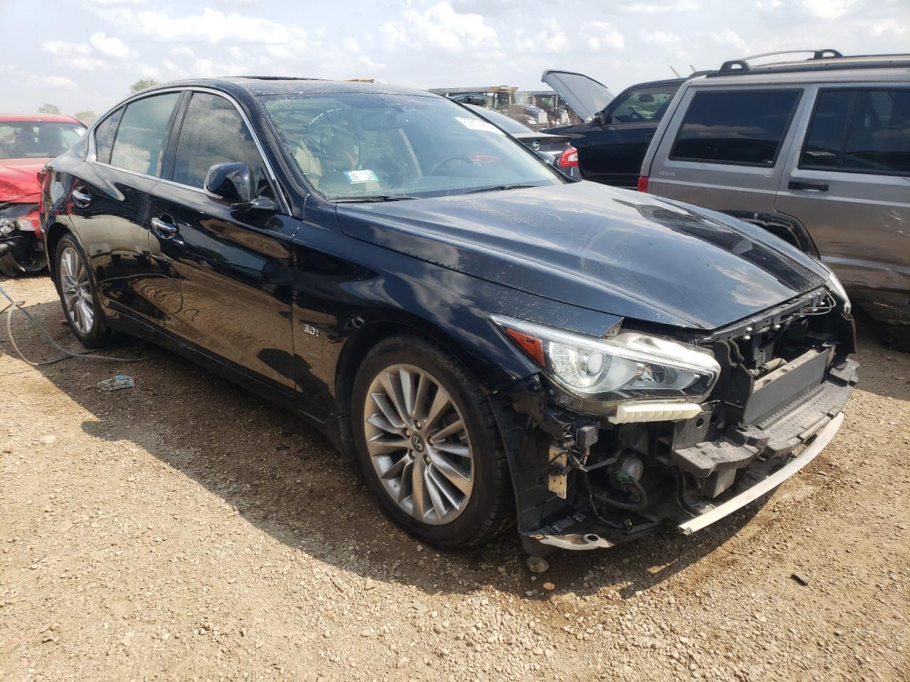 2019 Infiniti Q50 Luxe Black vin: JN1EV7AR6KM552968