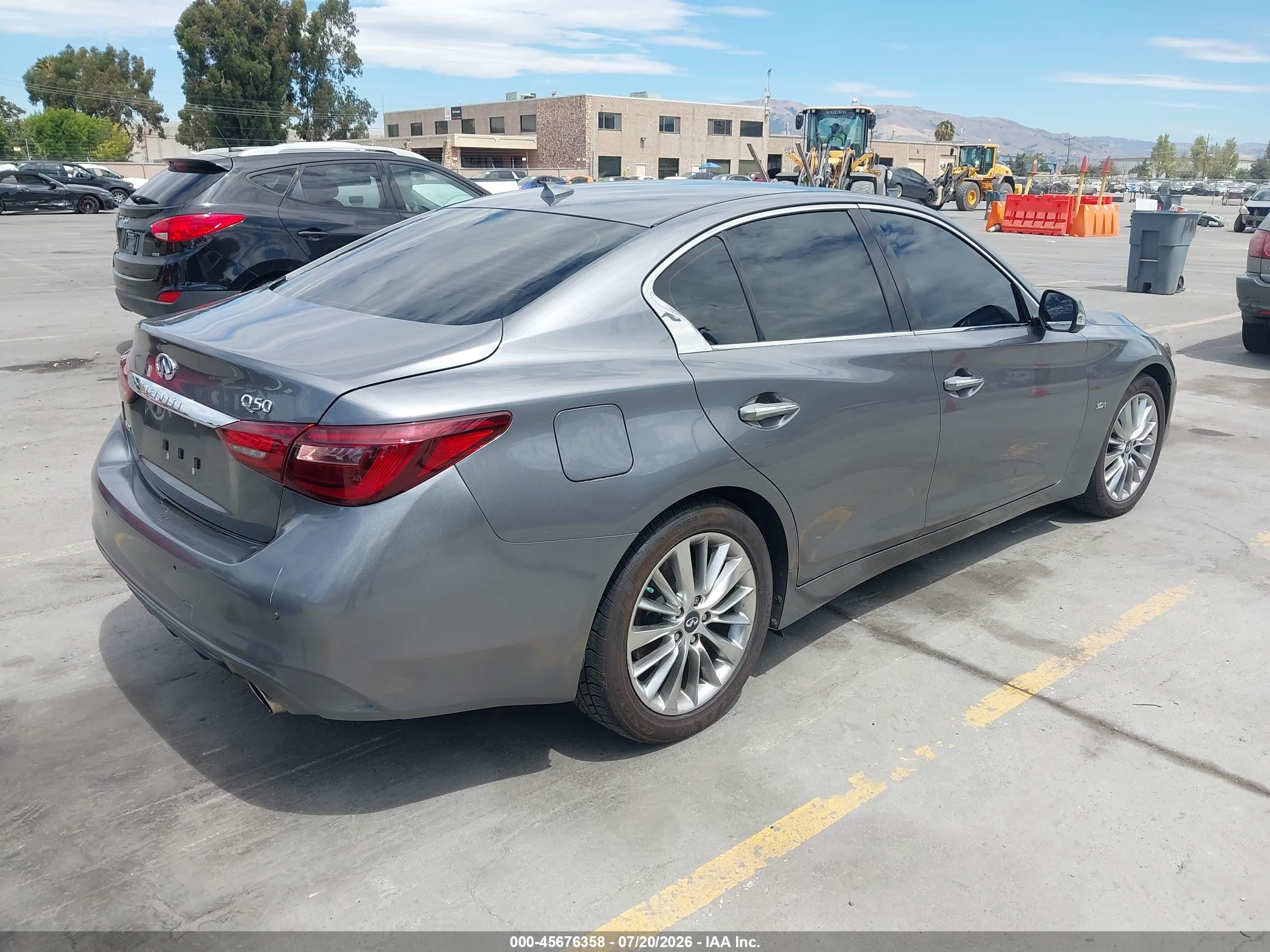 2019 Infiniti Q50 3.0t Luxe Gray vin: JN1EV7AR7KM552834