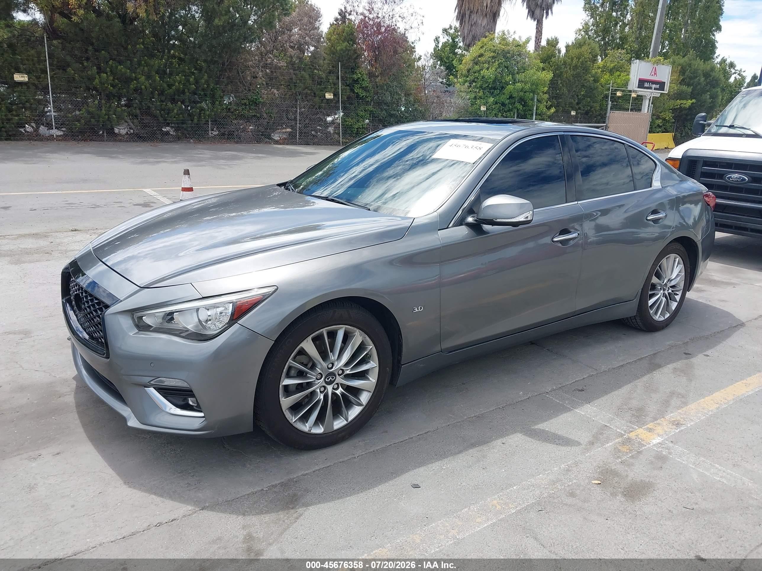 2019 Infiniti Q50 3.0t Luxe Gray vin: JN1EV7AR7KM552834