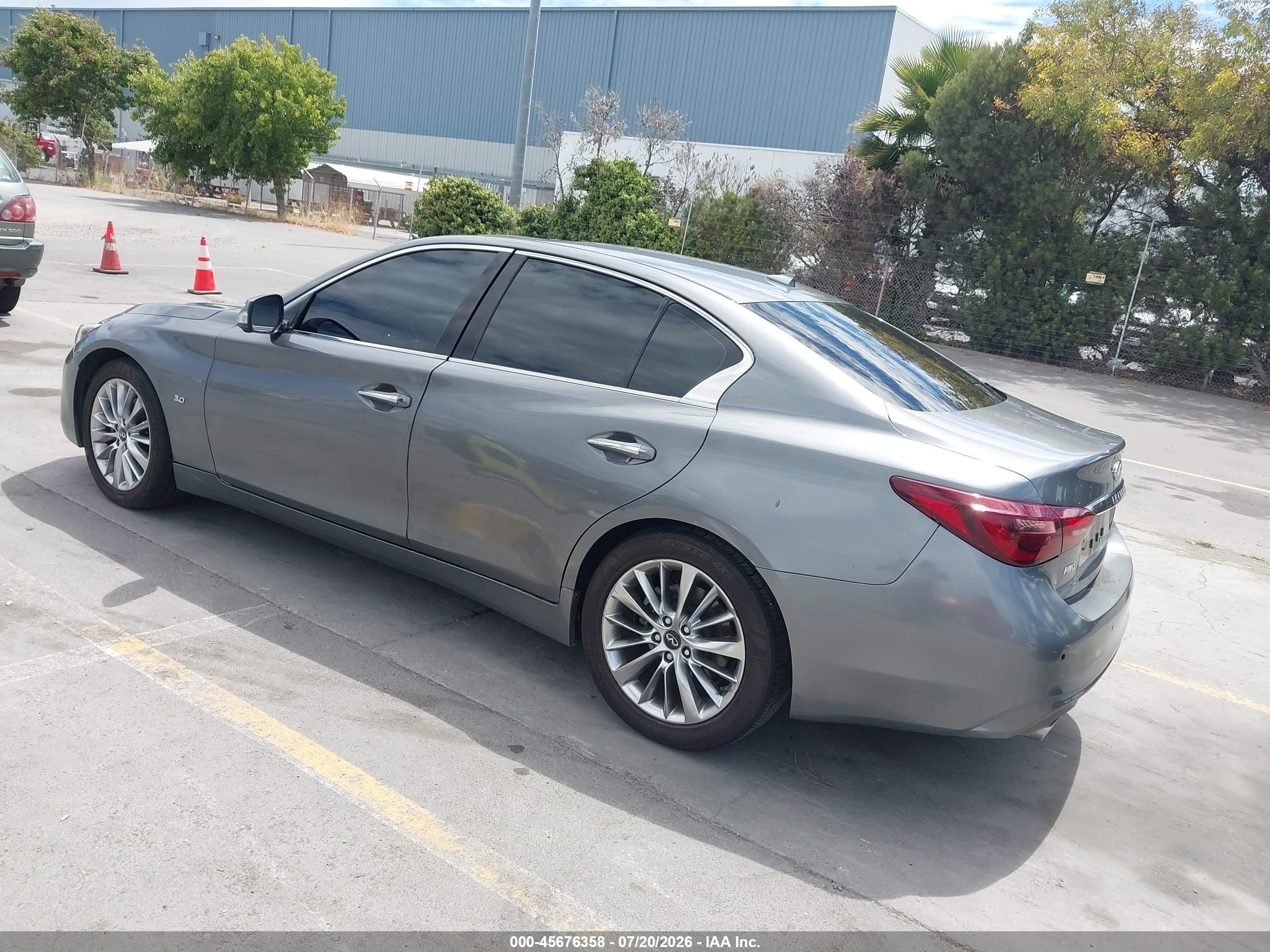 2019 Infiniti Q50 3.0t Luxe Gray vin: JN1EV7AR7KM552834