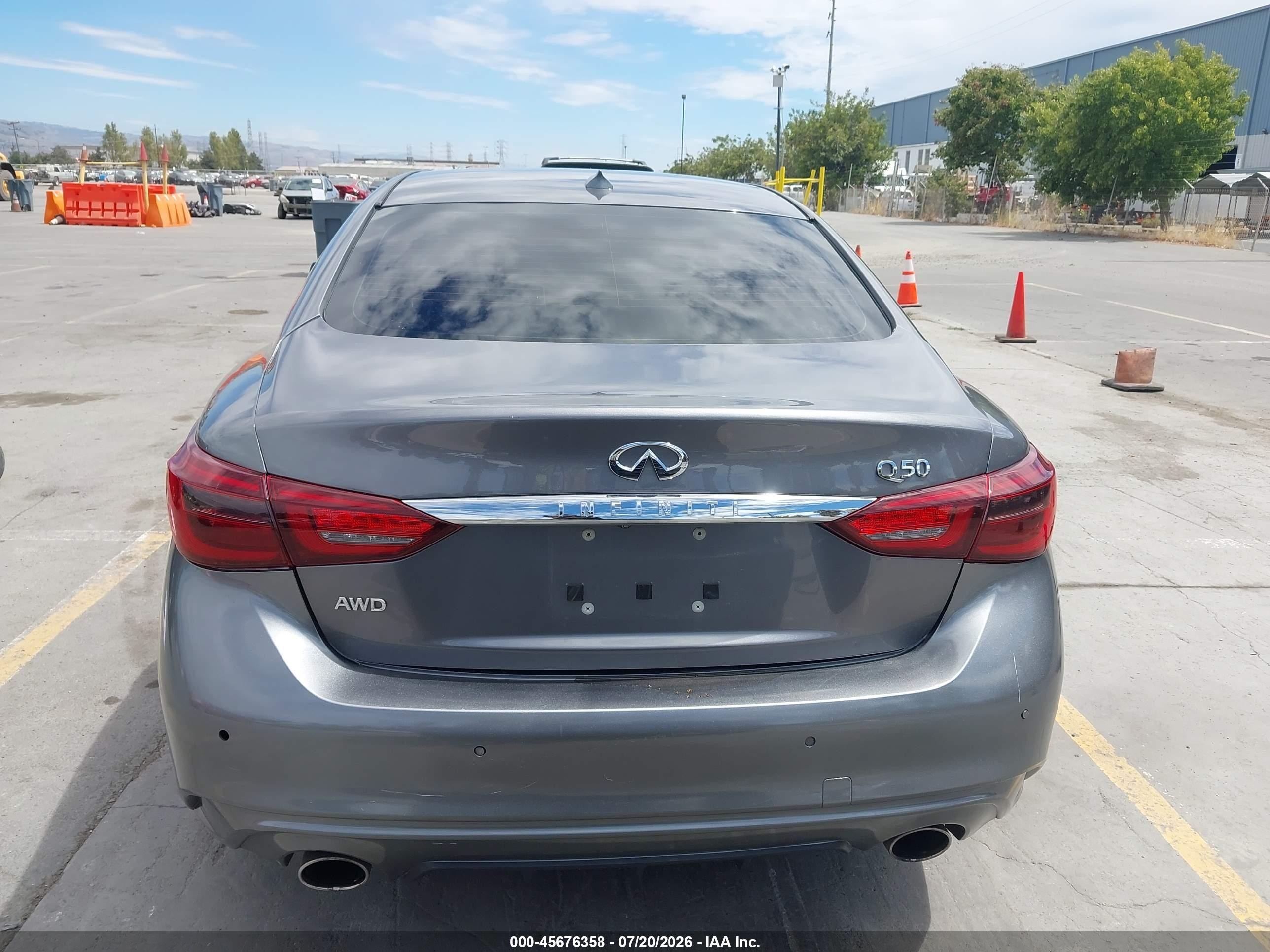 2019 Infiniti Q50 3.0t Luxe Gray vin: JN1EV7AR7KM552834