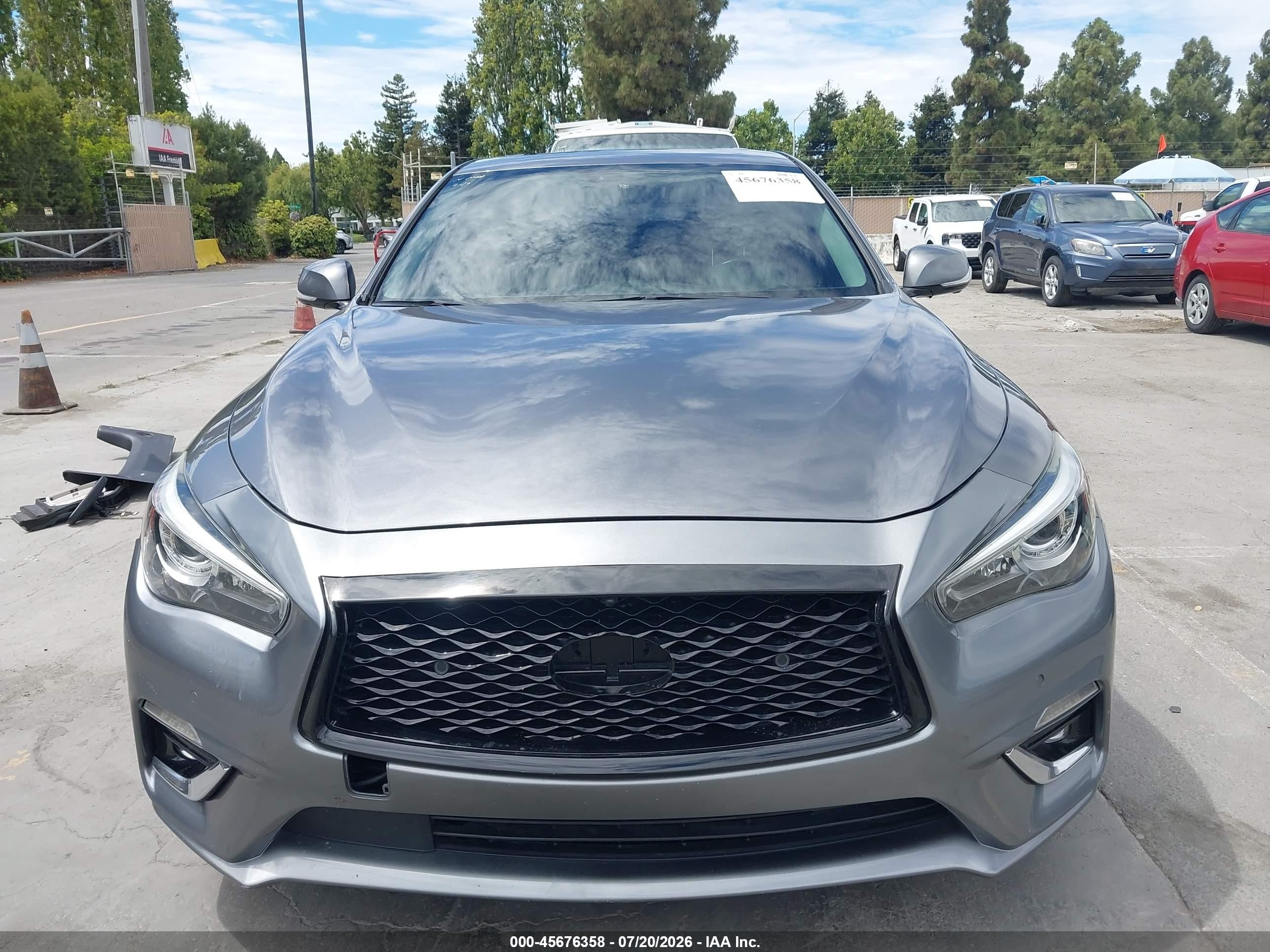 2019 Infiniti Q50 3.0t Luxe Gray vin: JN1EV7AR7KM552834