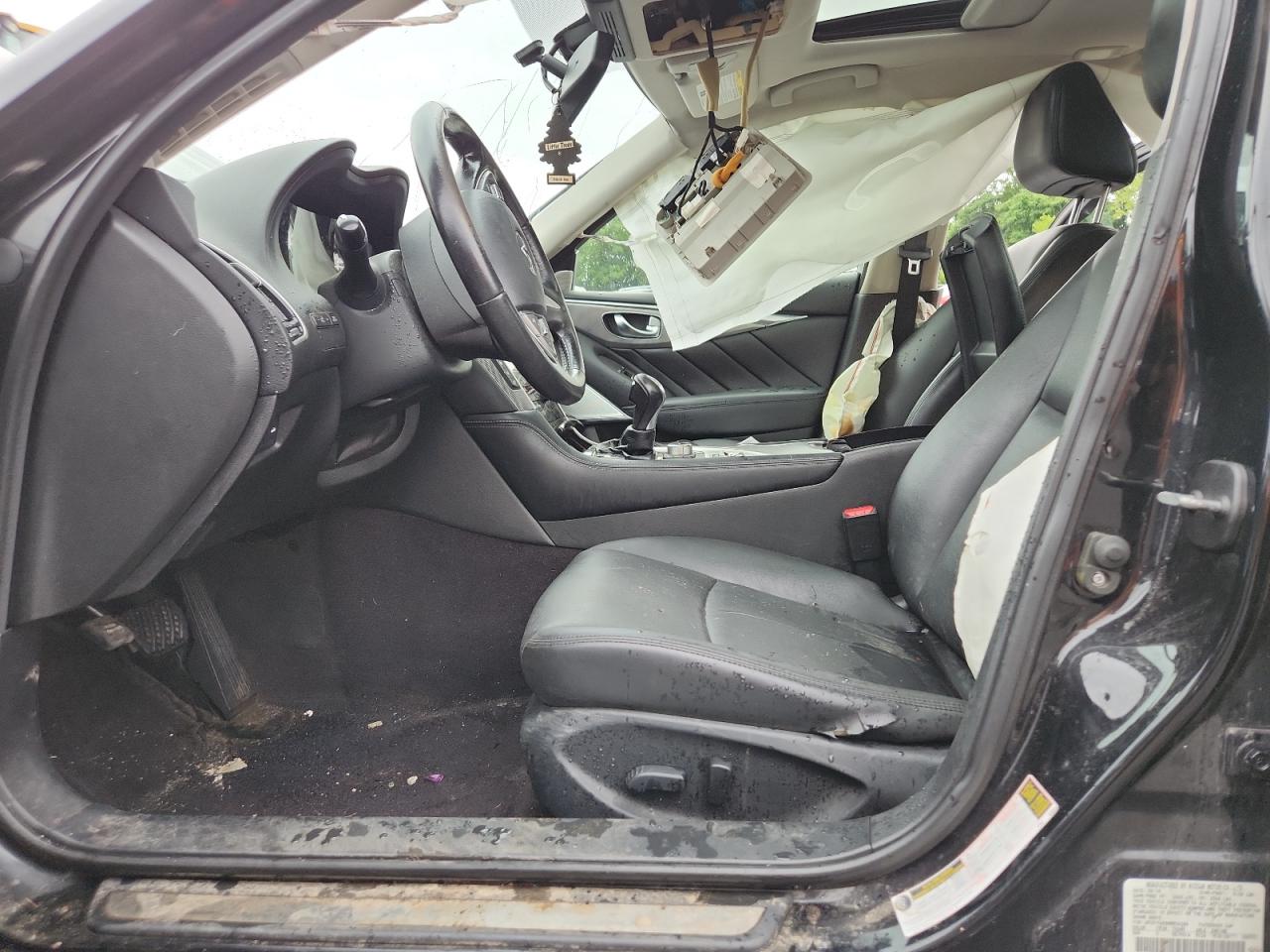 2017 Infiniti Q50 3.0t Premium Black vin: JN1EV7AR8HM834294 Damage: Left Side Curtain Air Bag, Deployed, Replacement Required
