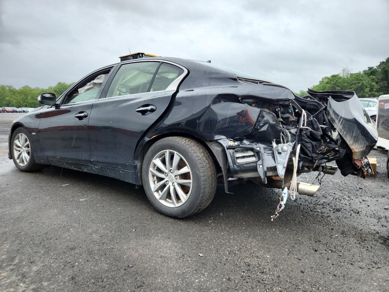 2017 Infiniti Q50 3.0t Premium Black vin: JN1EV7AR8HM834294 Damage: Left Front Door, Dent(S) W/ Paint Dmg, 1 To 2 Inches