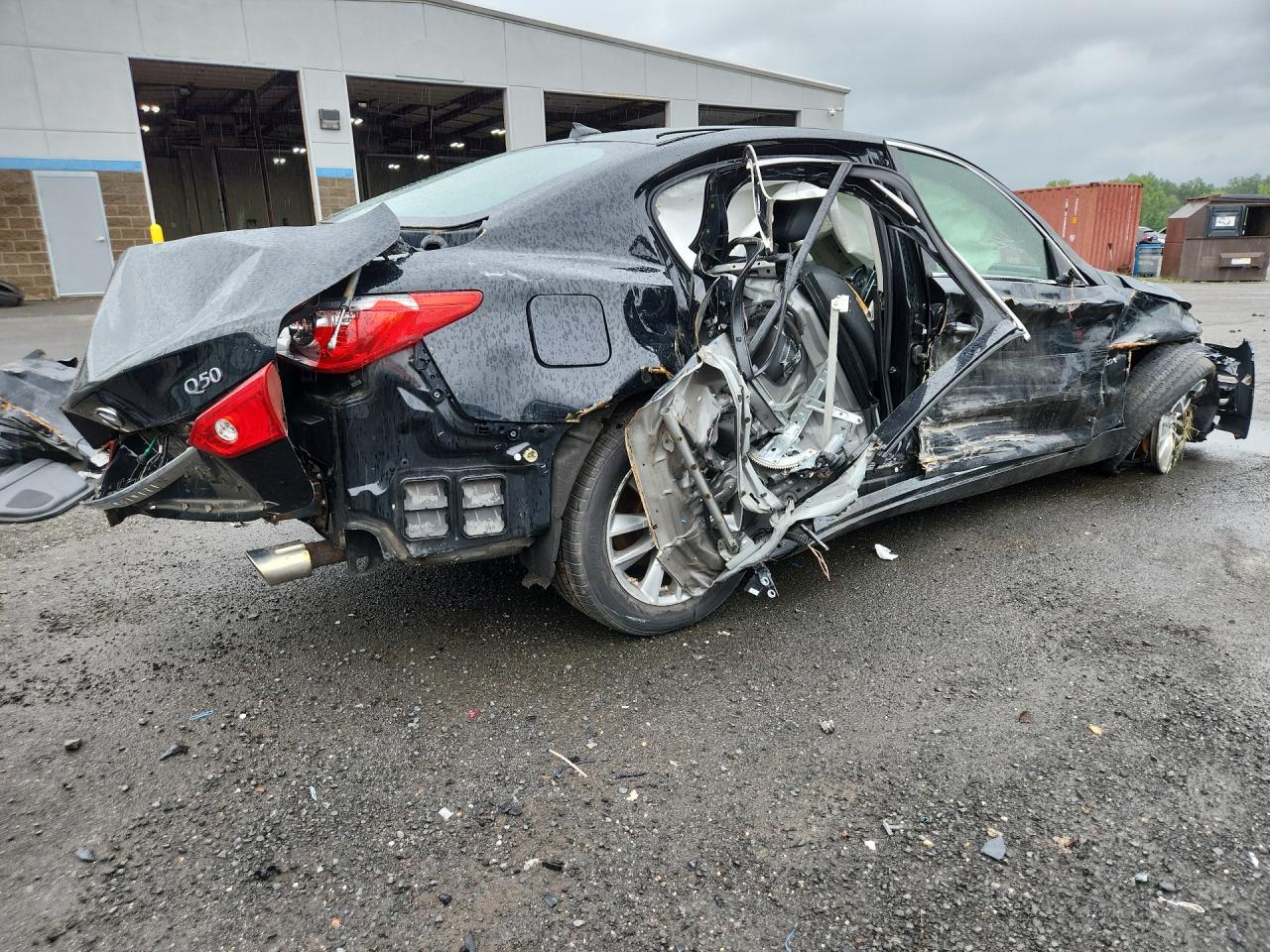 2017 Infiniti Q50 3.0t Premium Black vin: JN1EV7AR8HM834294 Damage: Right Tail Light, Broken, Replacement Required