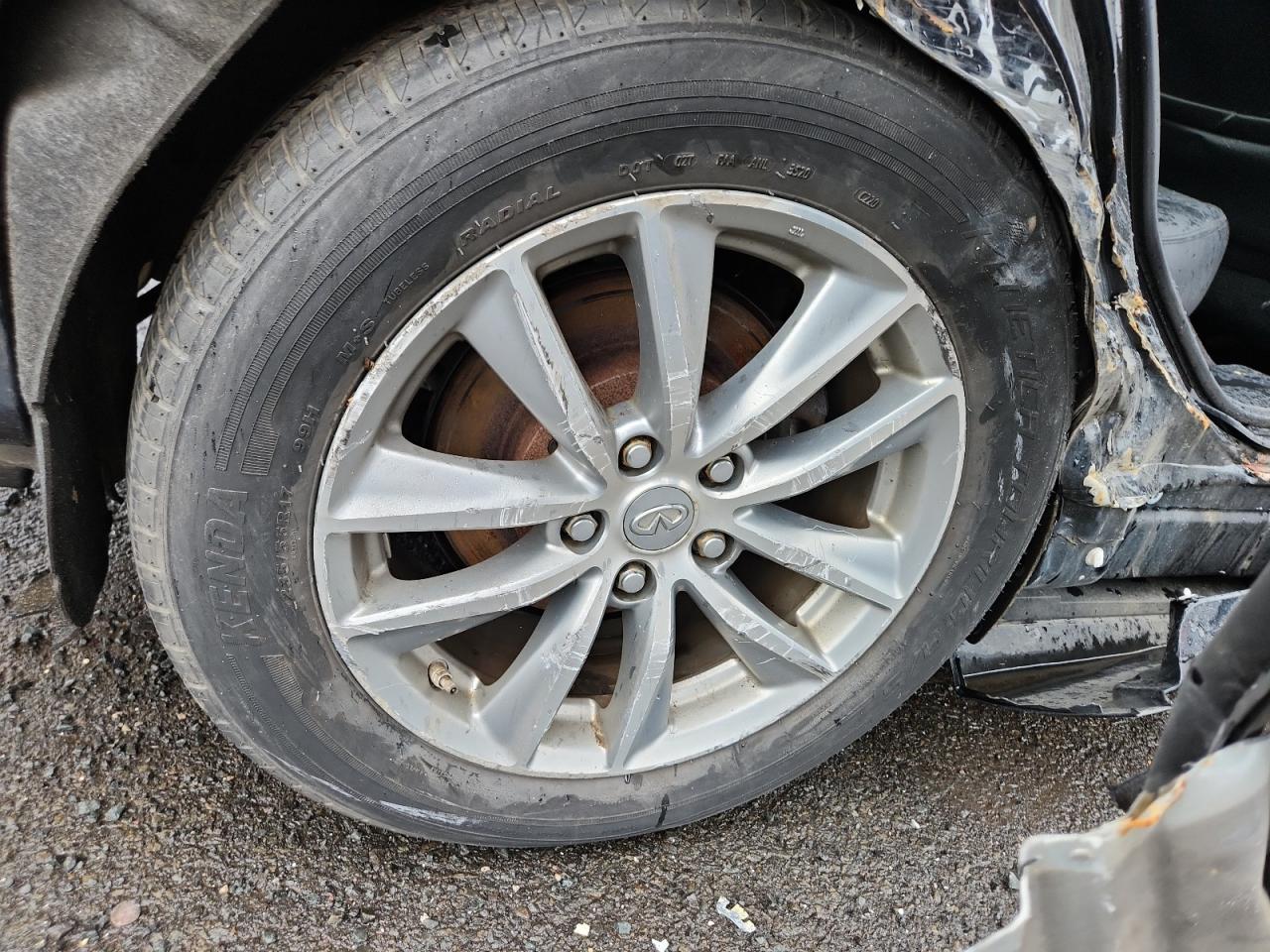 2017 Infiniti Q50 3.0t Premium Black vin: JN1EV7AR8HM834294 Damage: Right Rear Wheel, Curb Rash, > 12 Inches