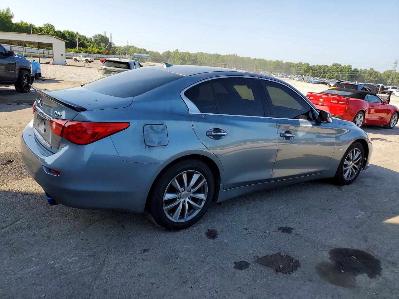 2017 Infiniti Q50 3.0t Premium Синий vin: JN1EV7ARXHM831655