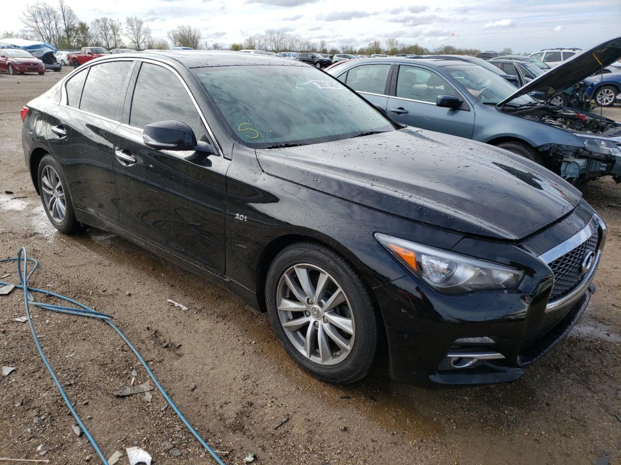2017 Infiniti Q50 Premium Черный vin: JN1EV7ARXHM836760