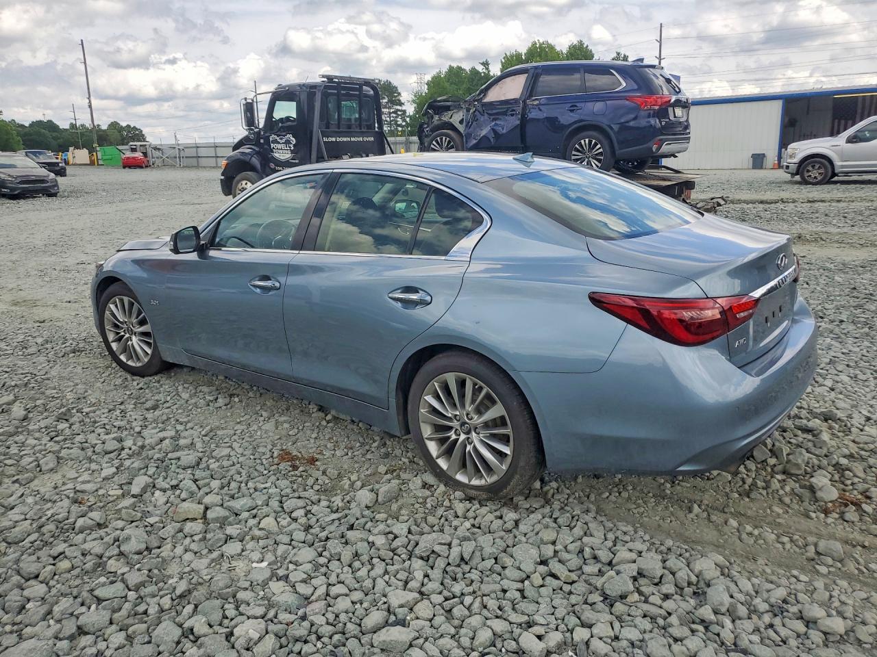 2019 Infiniti Q50 3.0t Luxe Синий vin: JN1EV7ARXKM556327