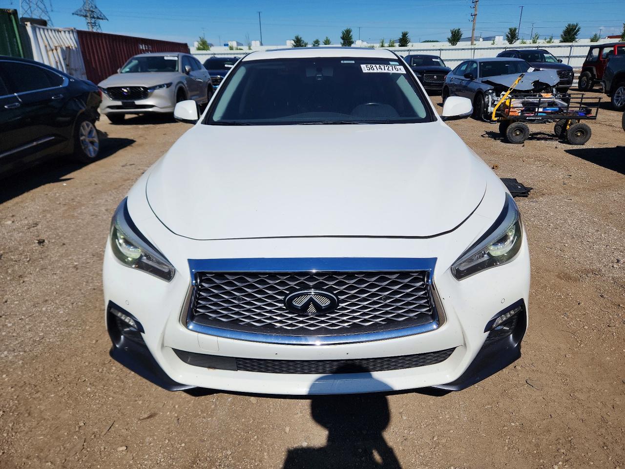 2019 Infiniti Q50 3.0t Signature Edition White vin: JN1EV7ARXKM591384