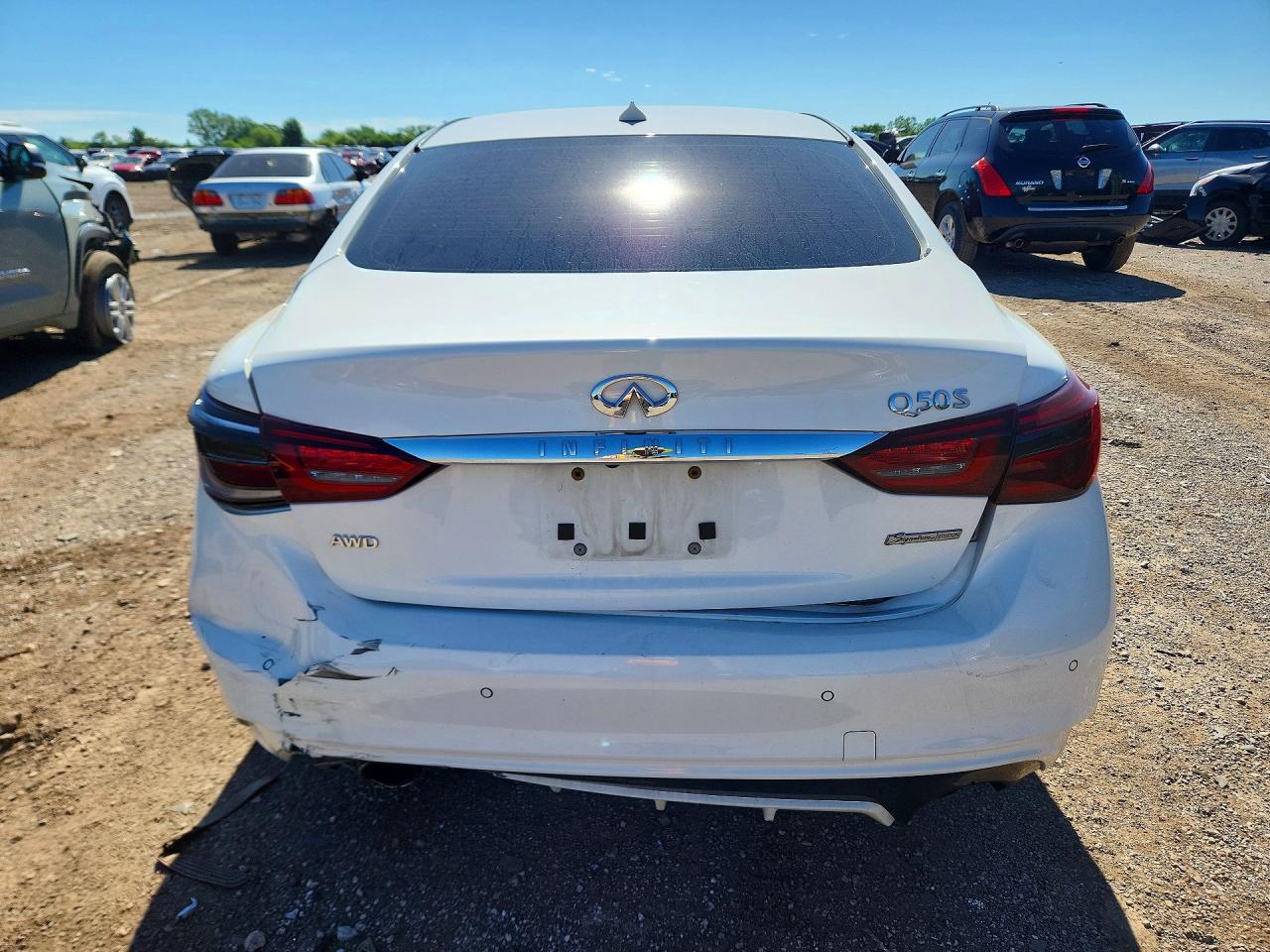2019 Infiniti Q50 3.0t Signature Edition White vin: JN1EV7ARXKM591384