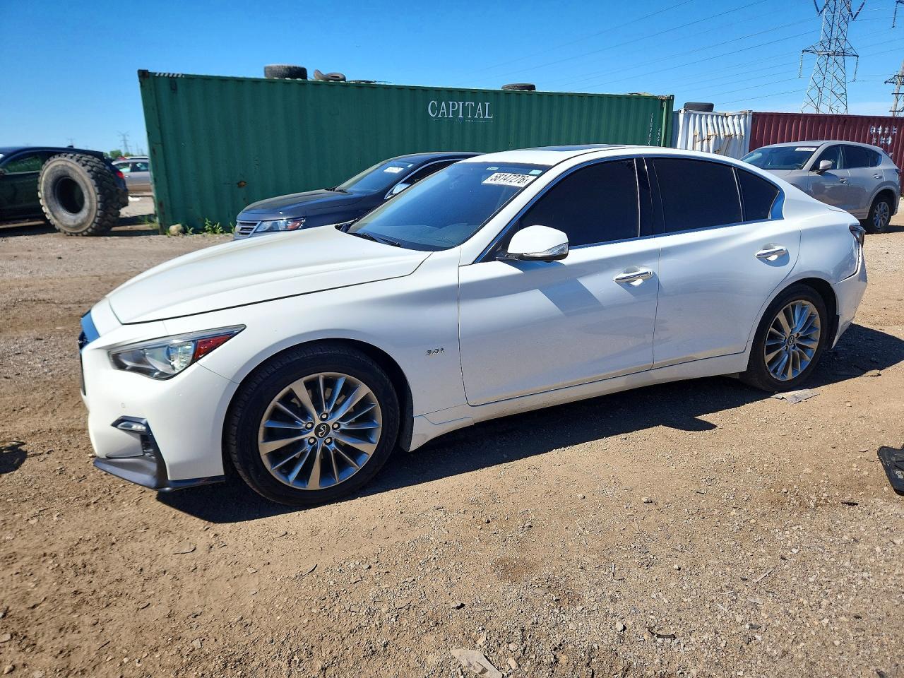 2019 Infiniti Q50 3.0t Signature Edition White vin: JN1EV7ARXKM591384