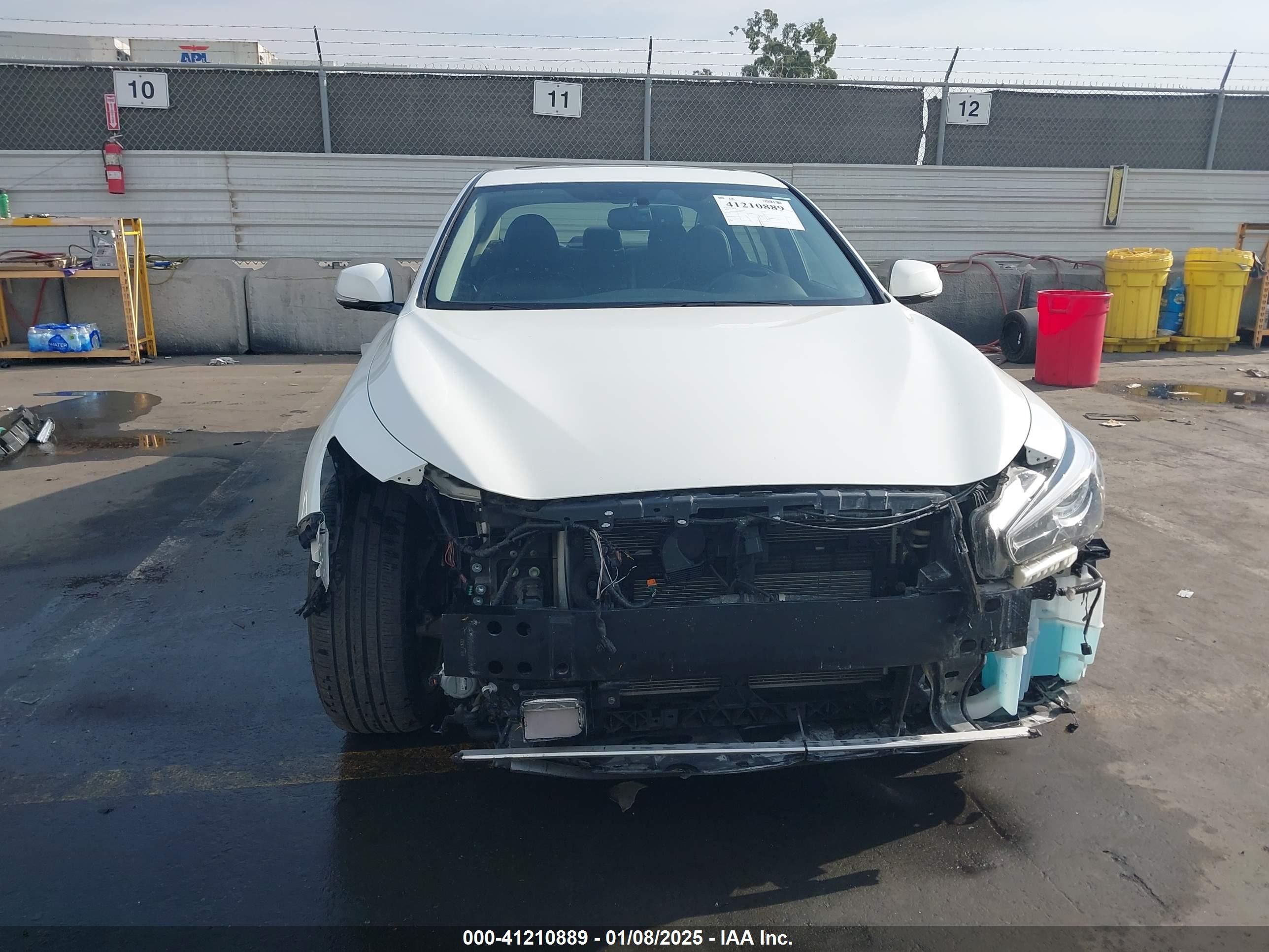 2021 Infiniti Q50 Luxe White vin: JN1EV7BP1MM705630
