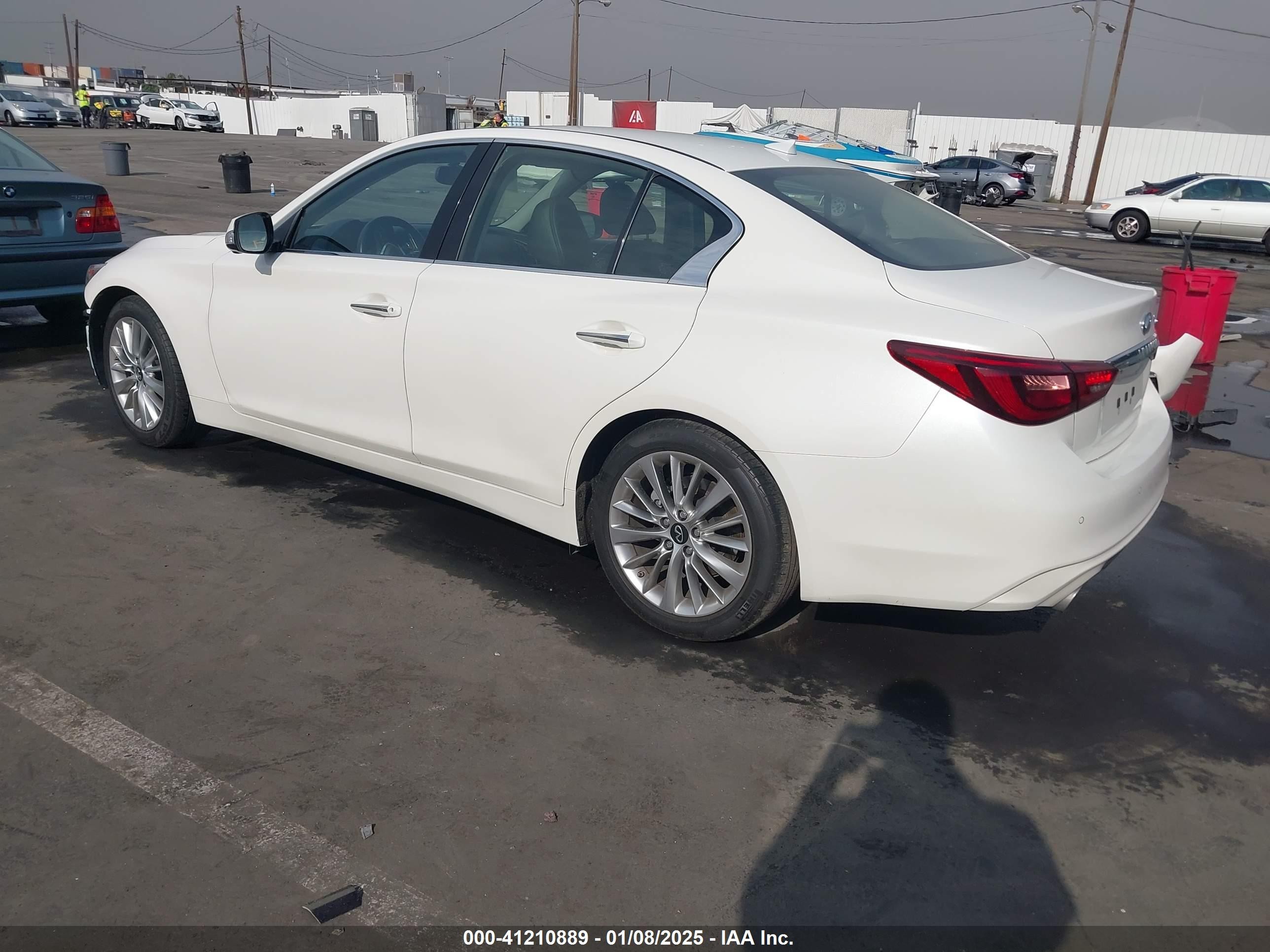 2021 Infiniti Q50 Luxe White vin: JN1EV7BP1MM705630