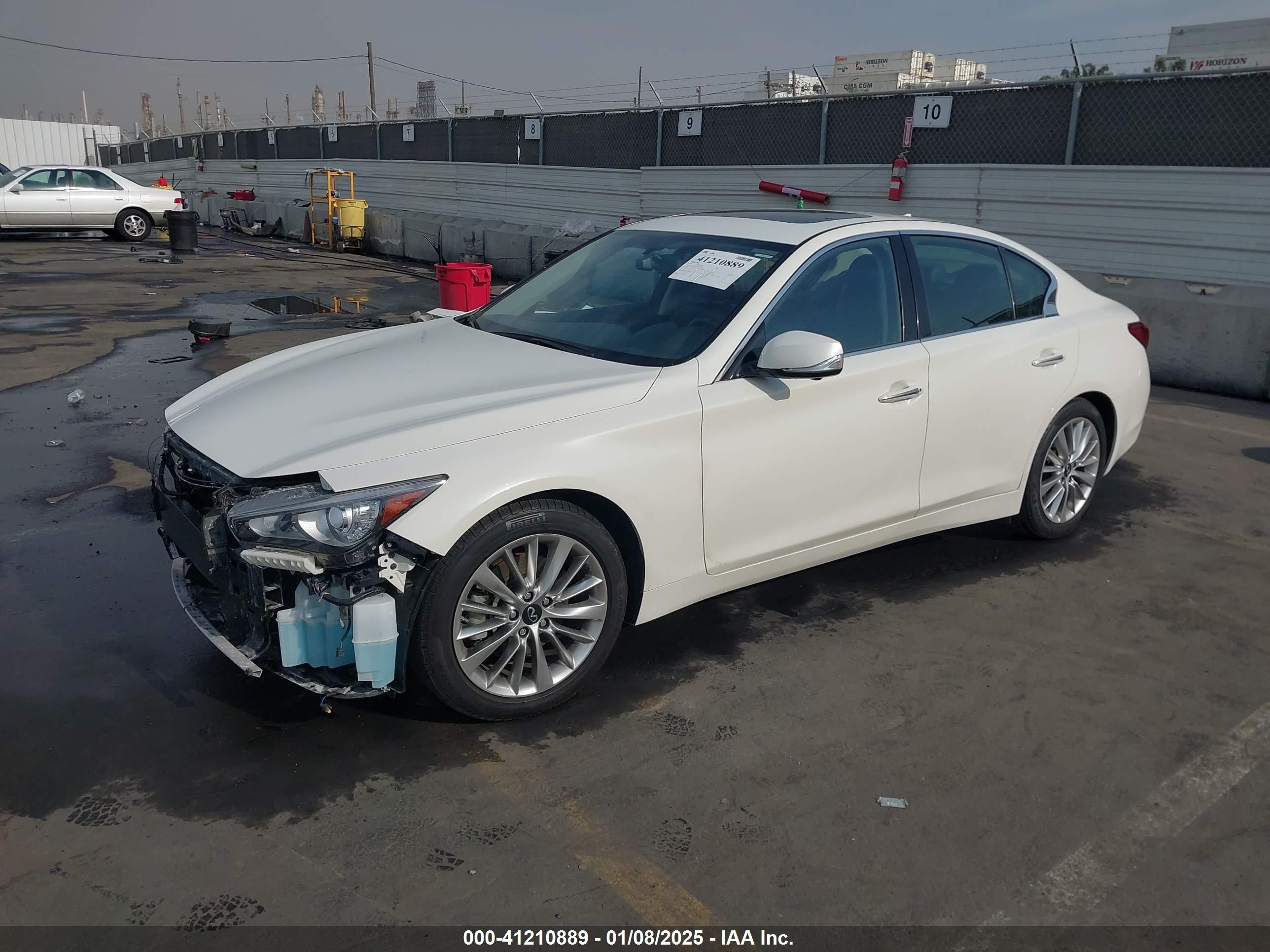 2021 Infiniti Q50 Luxe White vin: JN1EV7BP1MM705630